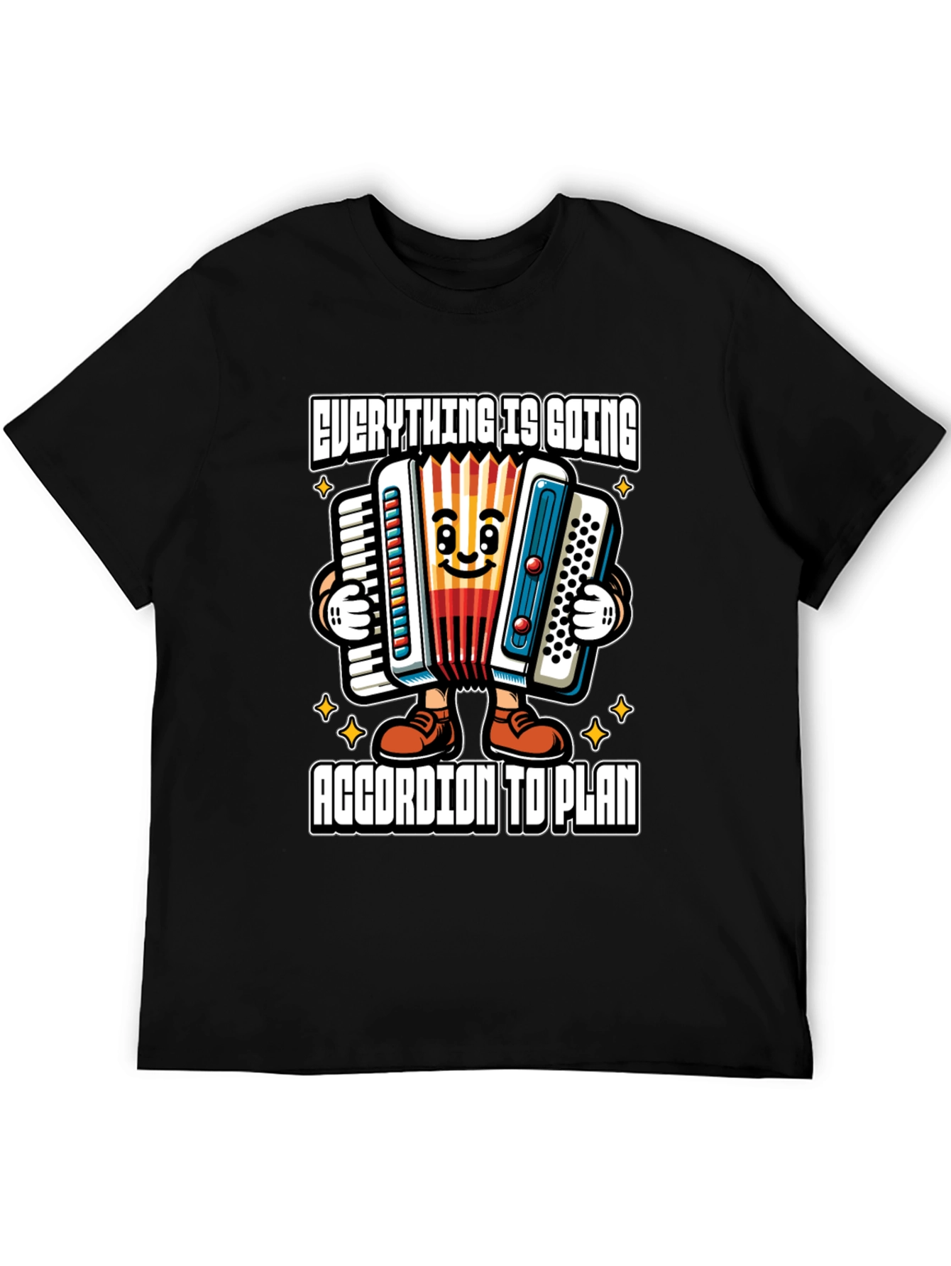 Funny Accordion Cartoon T-Shirt