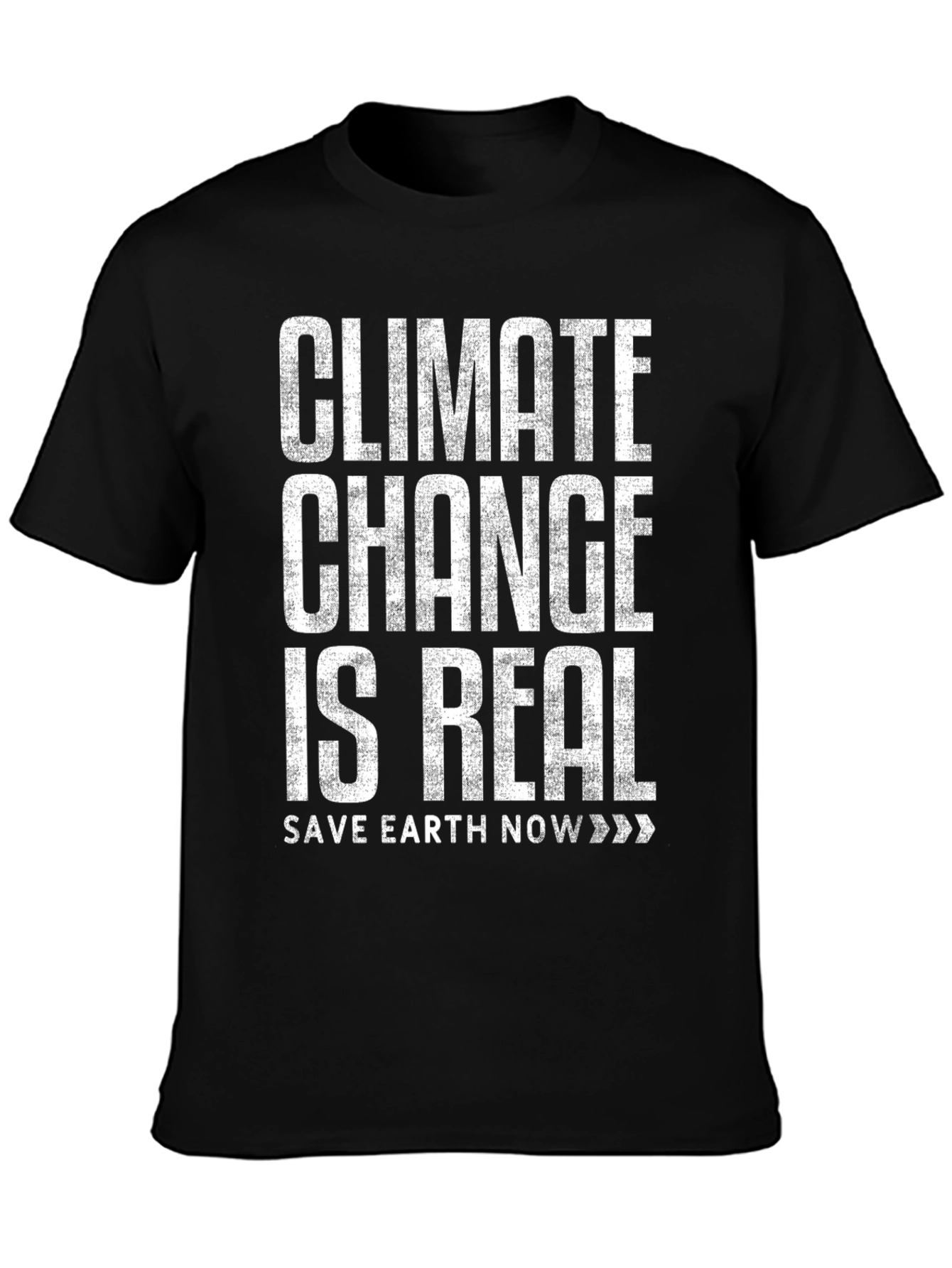 Climate Change Awareness Black Graphic T-Shirt