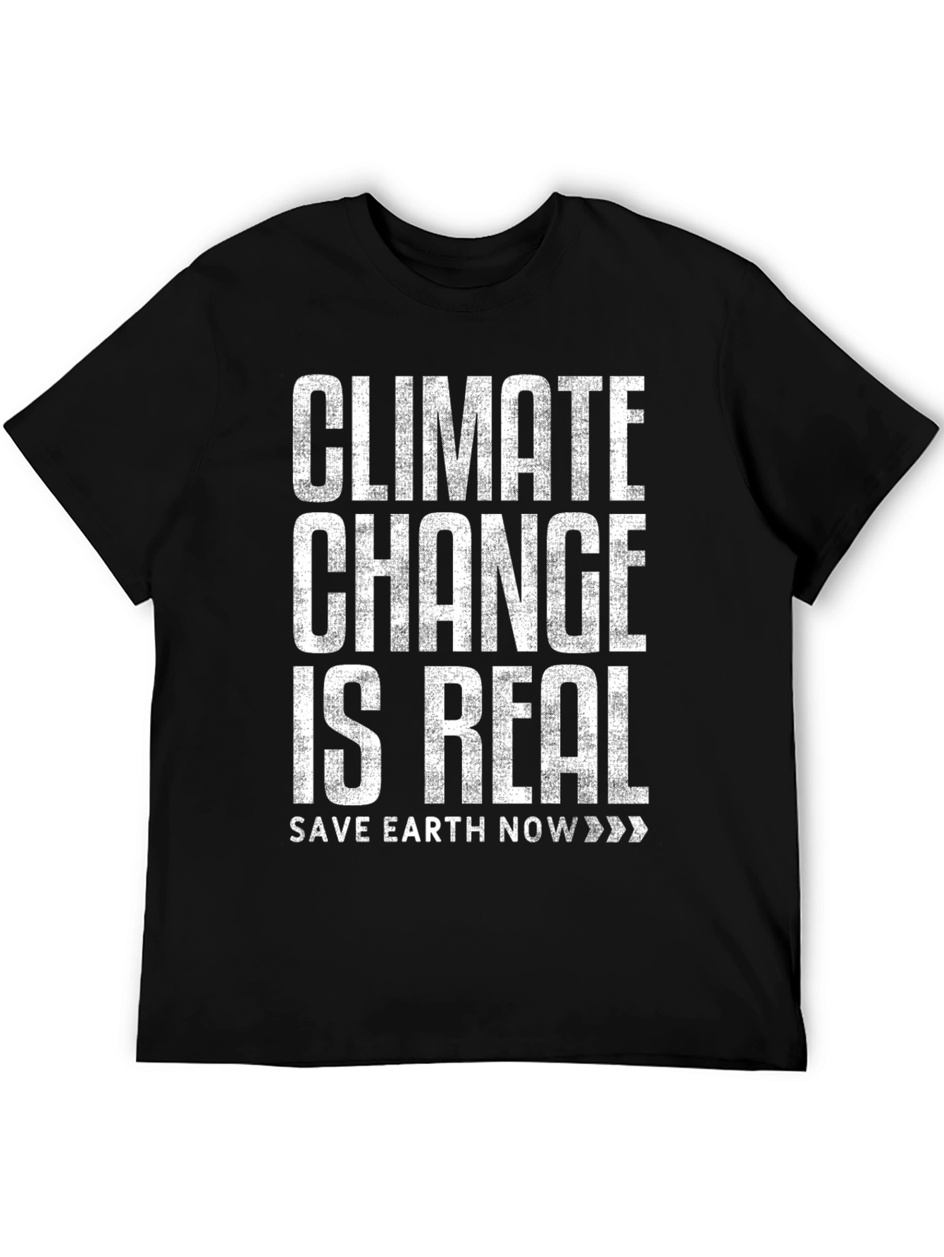 Climate Change Awareness Black Graphic T-Shirt