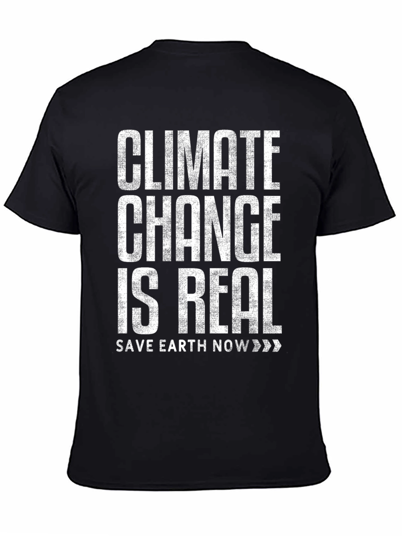 Climate Change Awareness Black Graphic T-Shirt
