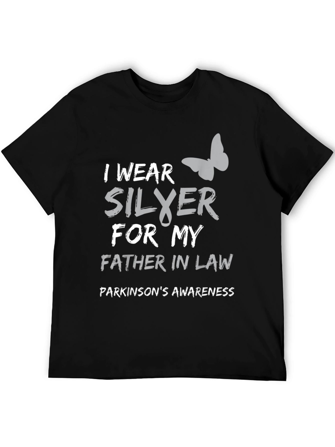 Parkinsons Awareness T-Shirt - Silver Ribbon