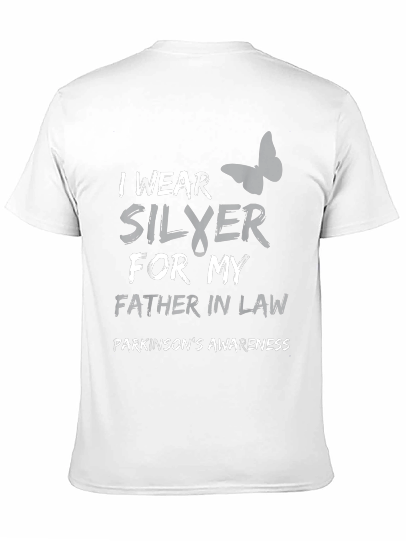 Parkinsons Awareness T-Shirt - Silver Ribbon