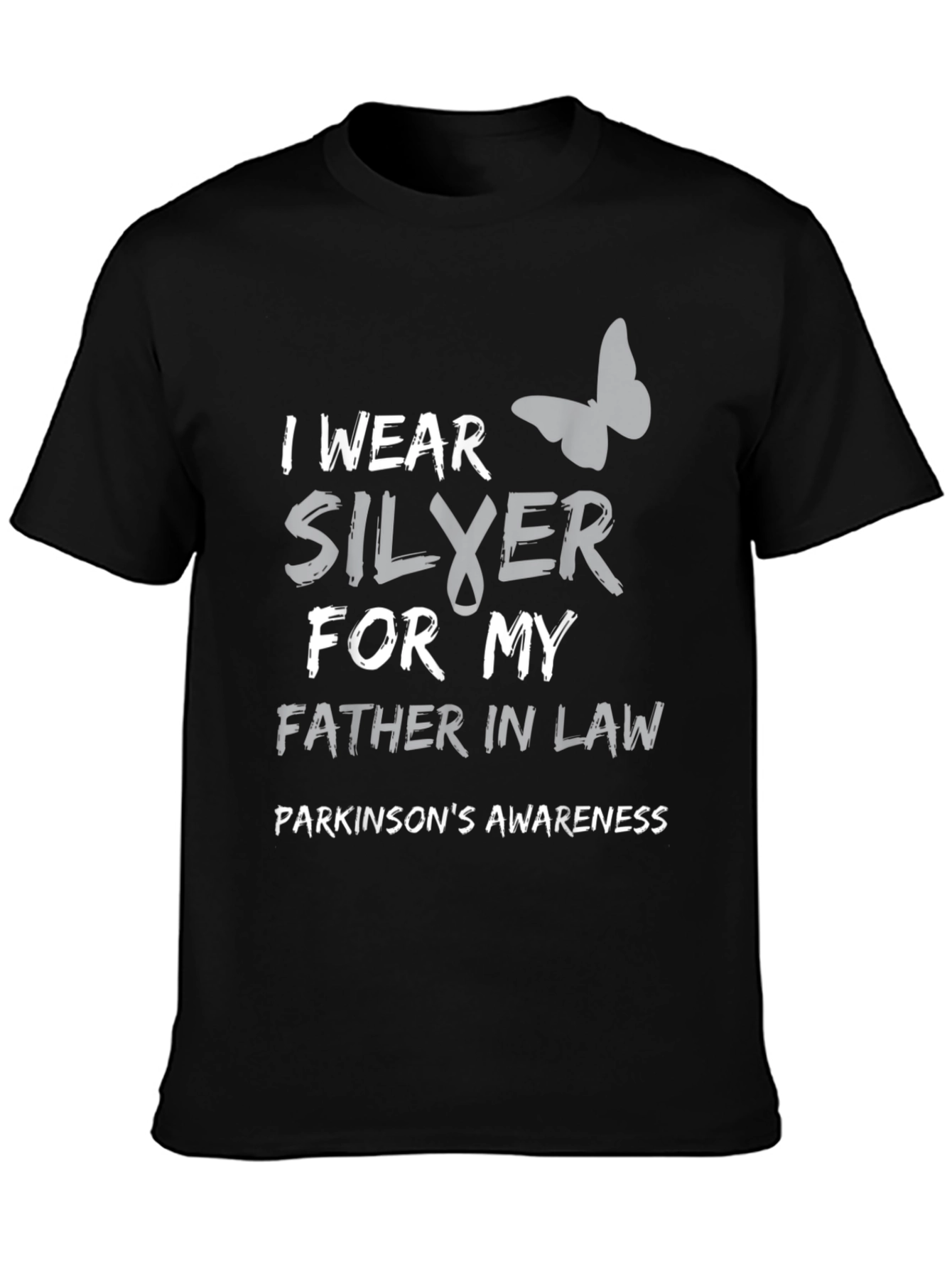 Parkinsons Awareness T-Shirt - Silver Ribbon