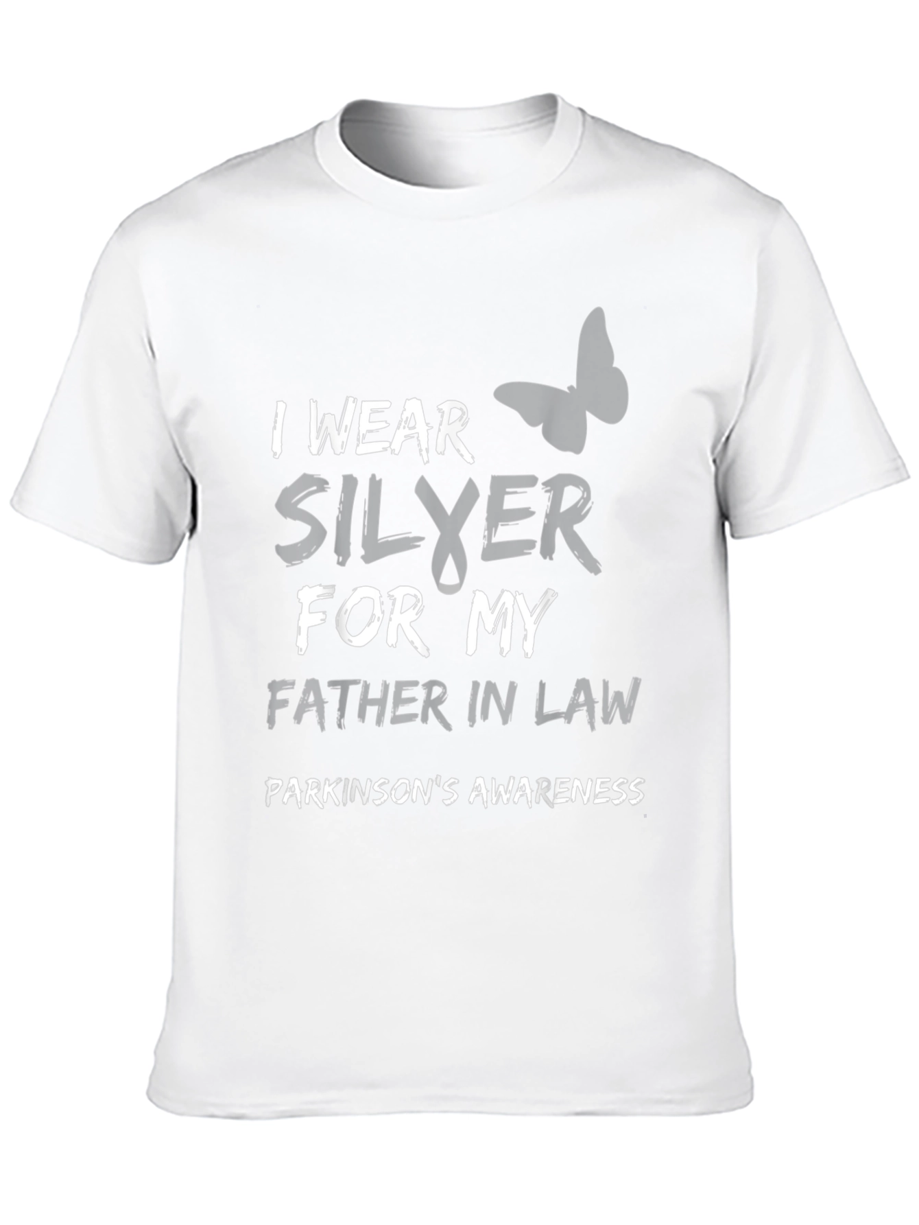 Parkinsons Awareness T-Shirt - Silver Ribbon