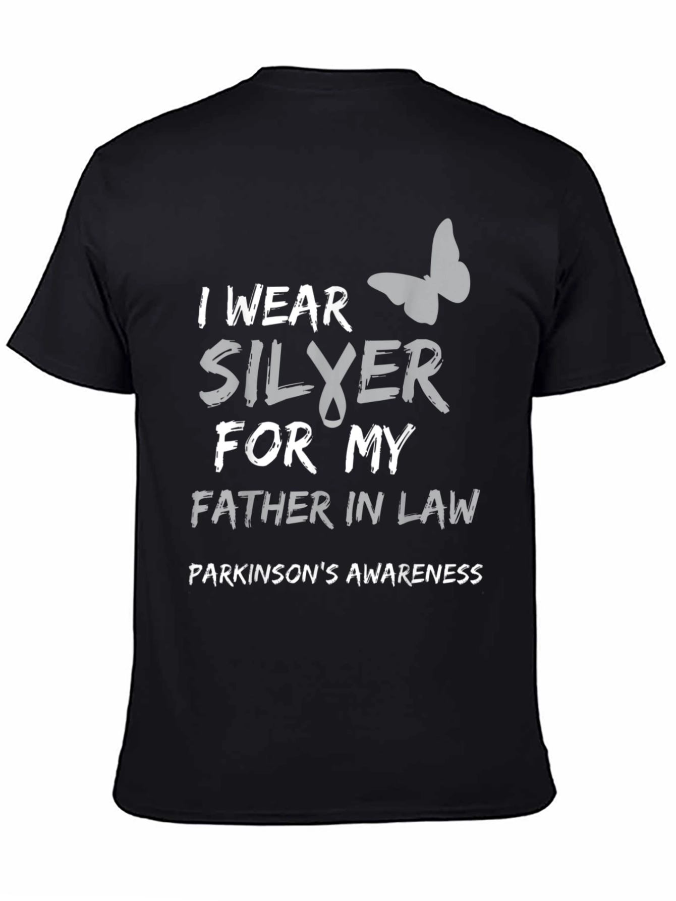 Parkinsons Awareness T-Shirt - Silver Ribbon