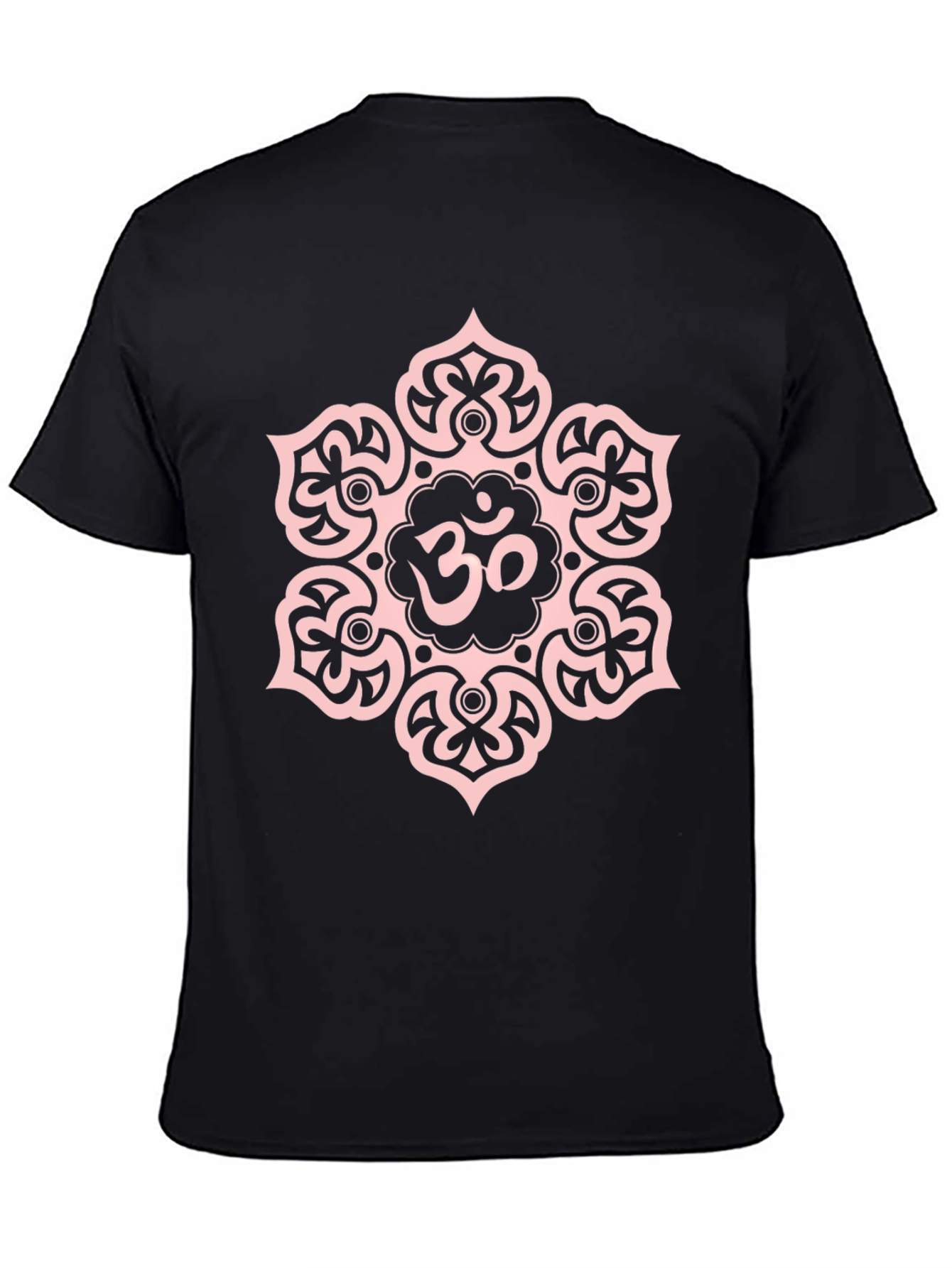 Om Mandala Graphic Tee - Black Cotton Casual Shirt