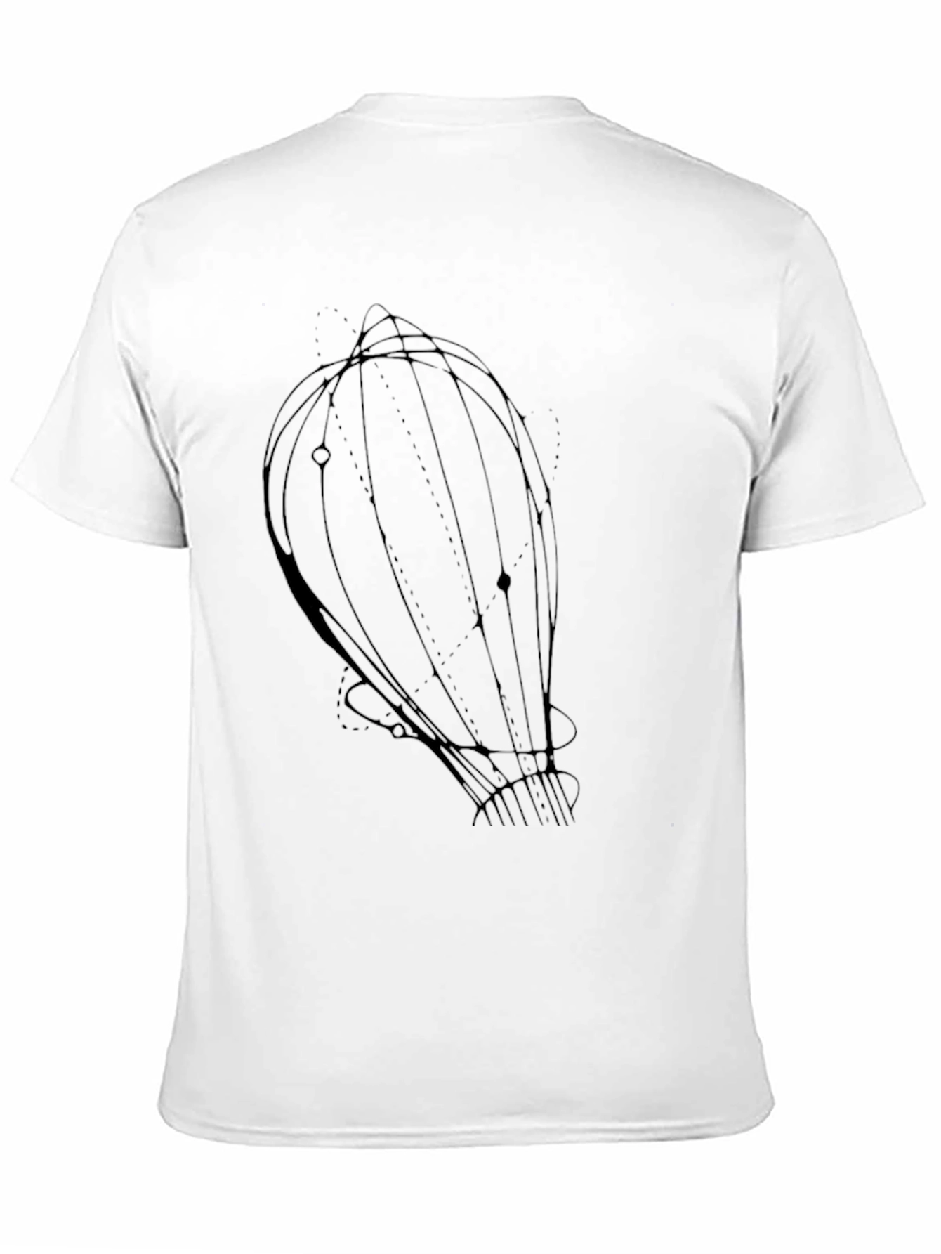 Geometric Balloon Graphic Tee - Stylish Black Cotton T-Shirt