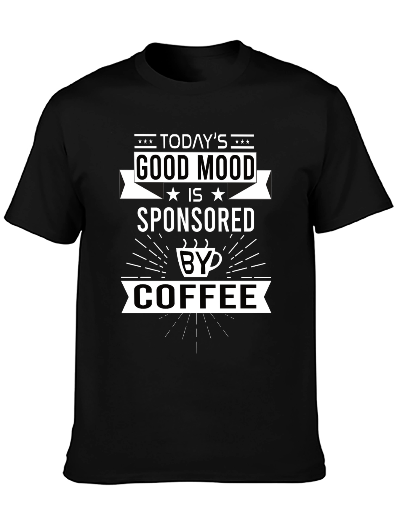 Good Mood Sponsored by Coffee Graphic T-Shirt