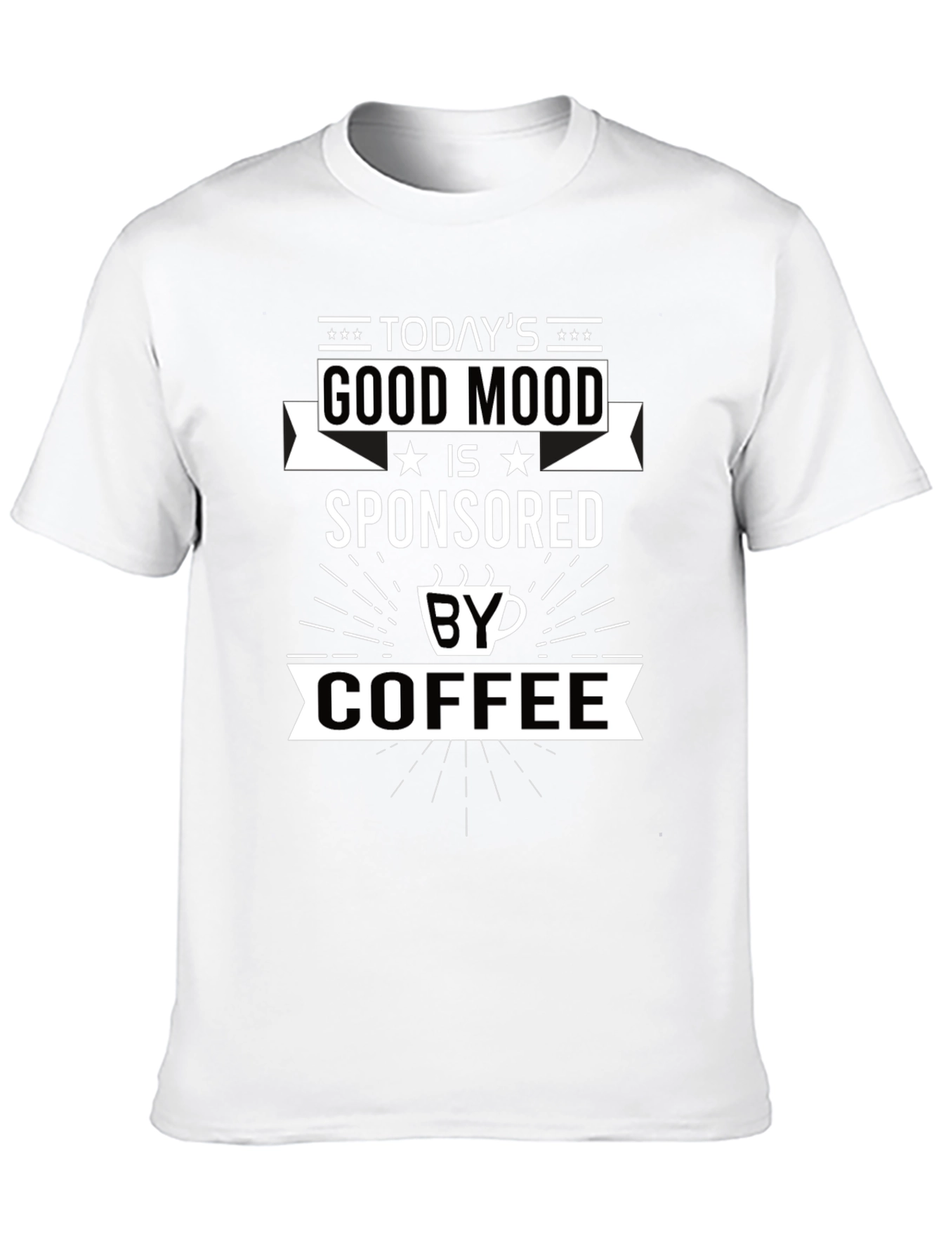 Good Mood Sponsored by Coffee Graphic T-Shirt
