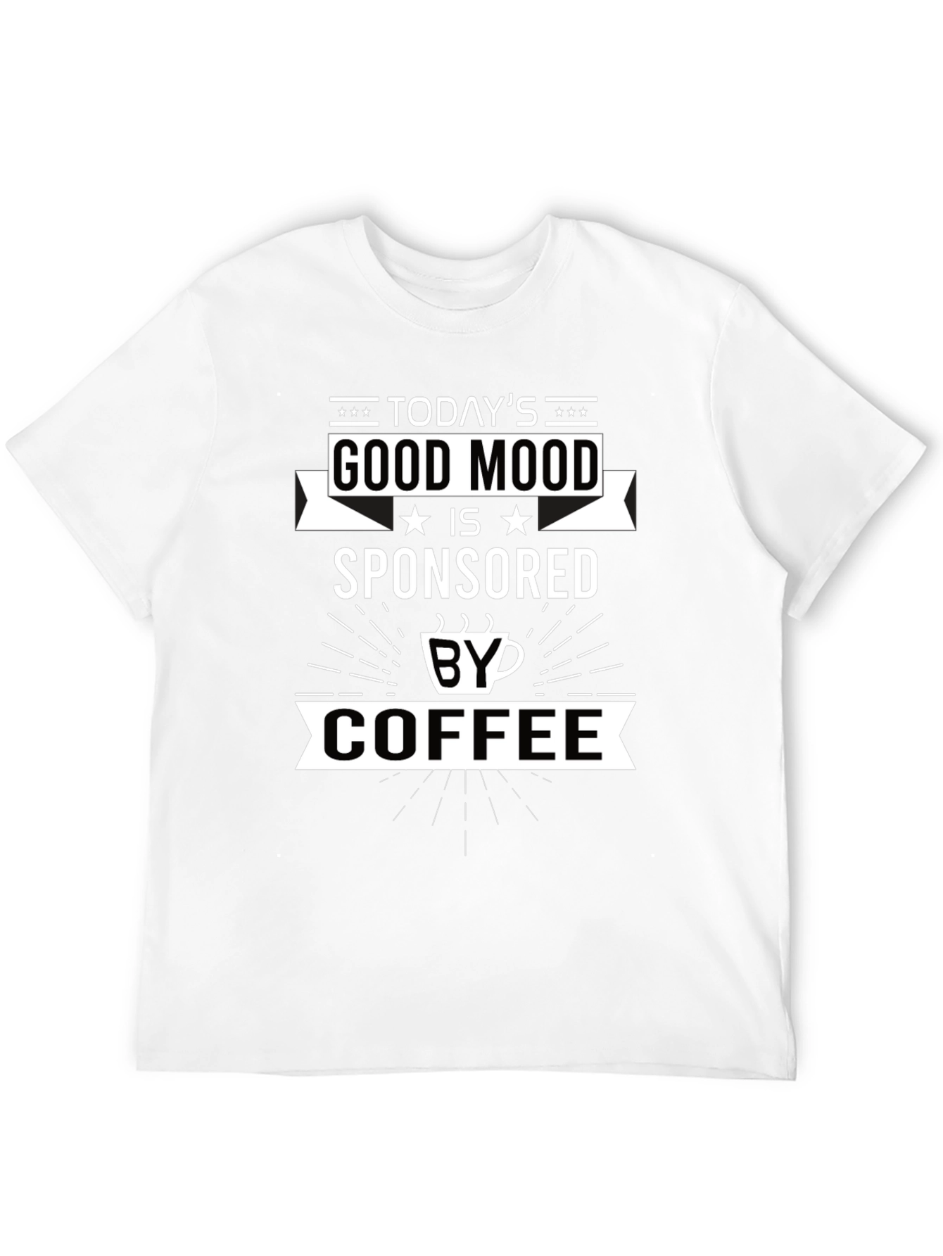 Good Mood Sponsored by Coffee Graphic T-Shirt