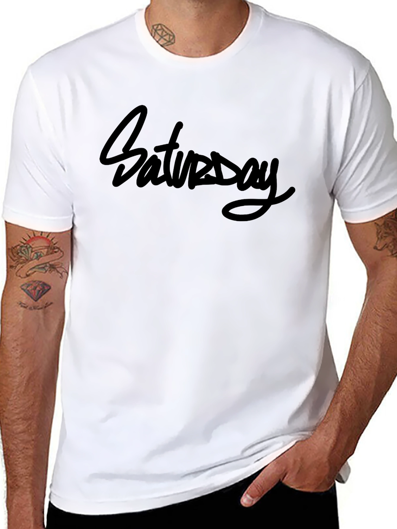 Saturday Graphic Print Tee - Everyday Casual Wear