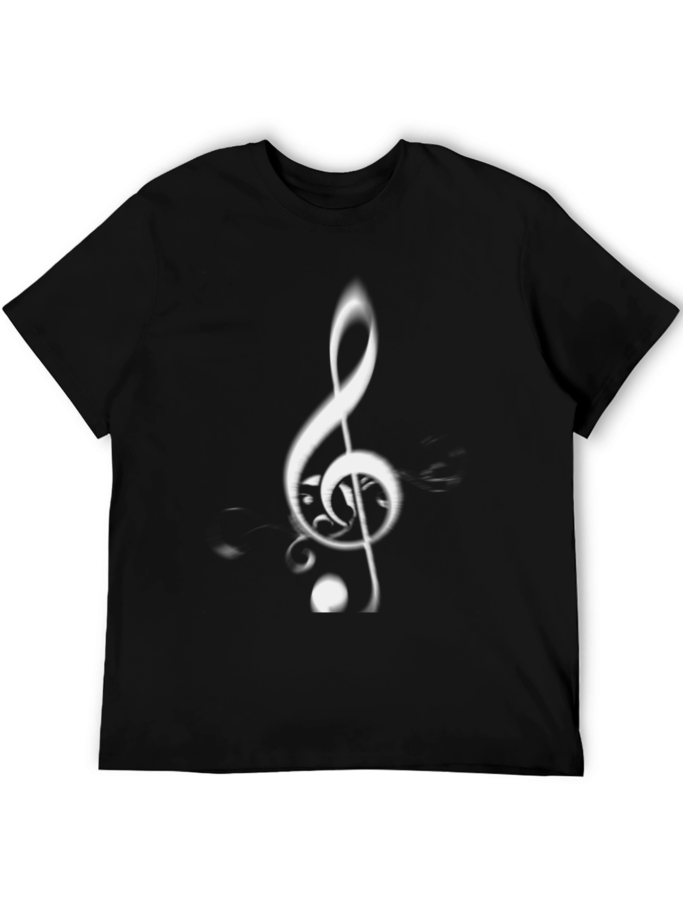 Music Note Graphic Tee - Stylish Black T-Shirt