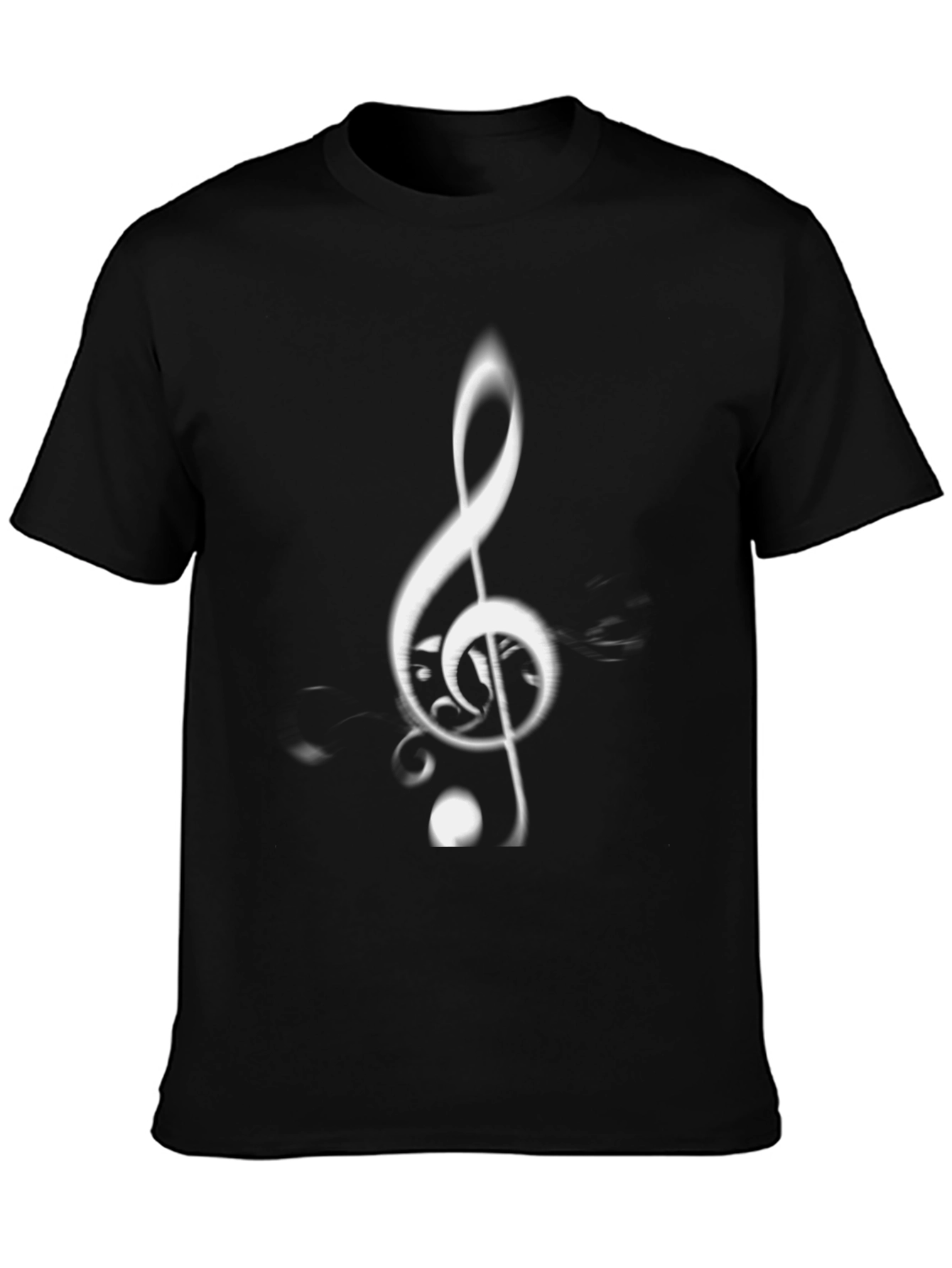 Music Note Graphic Tee - Stylish Black T-Shirt