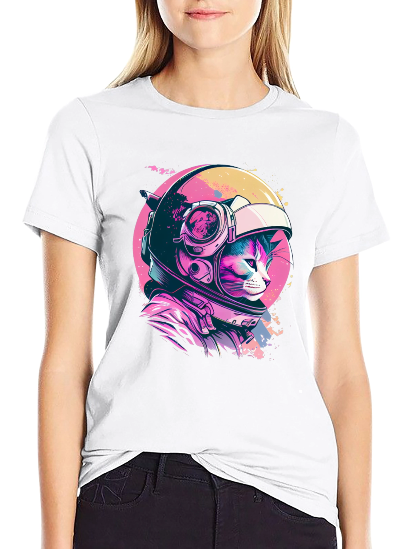 Cosmic Cat T-Shirt - Astronaut Kitten in Space!