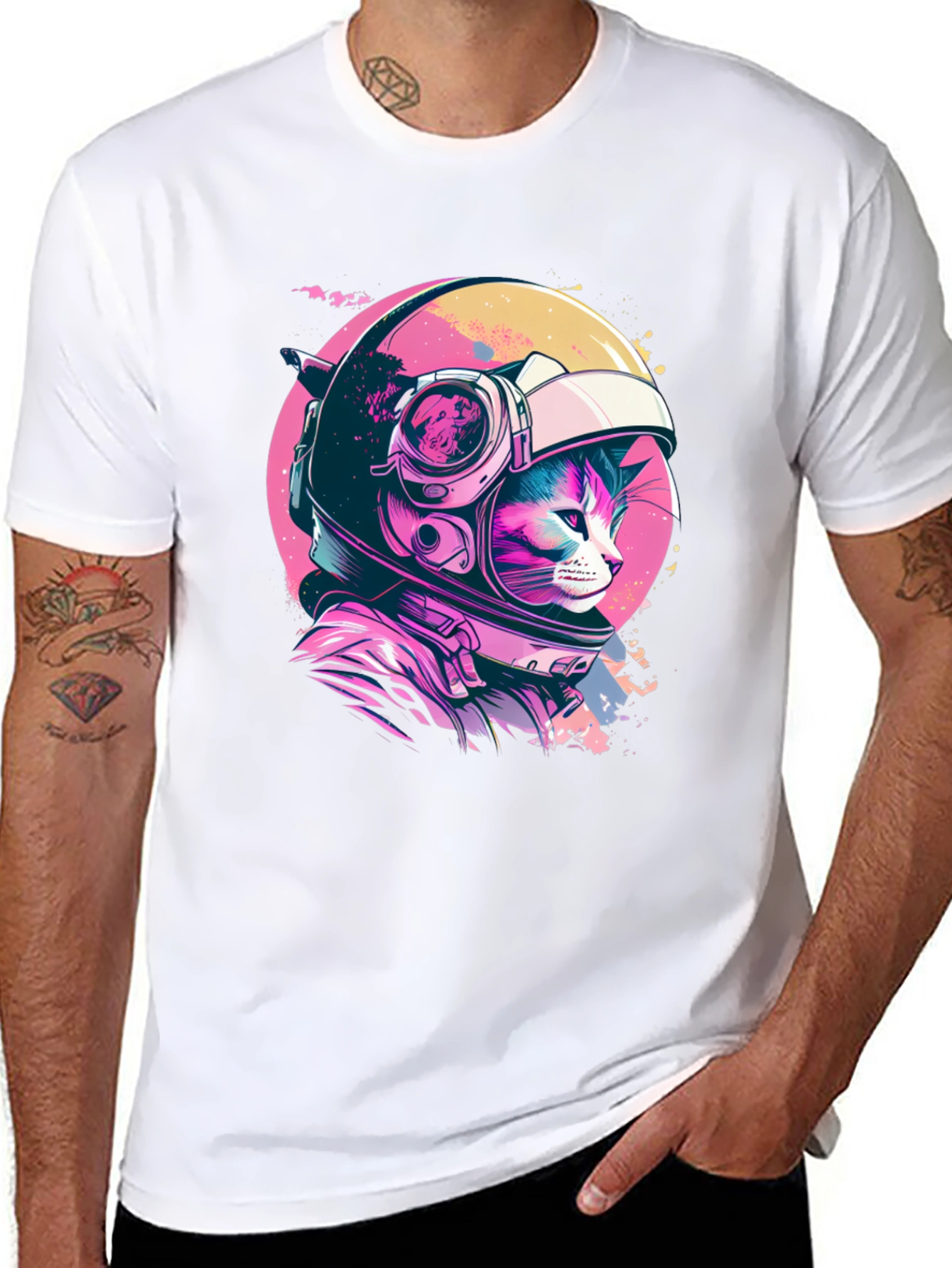 Cosmic Cat T-Shirt - Astronaut Kitten in Space!
