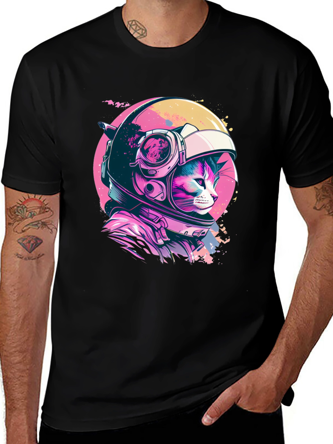 Cosmic Cat T-Shirt - Astronaut Kitten in Space!