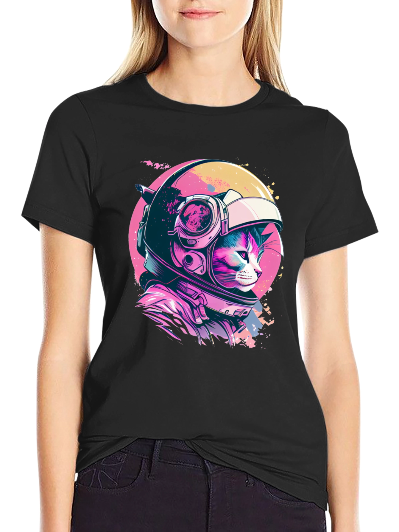 Cosmic Cat T-Shirt - Astronaut Kitten in Space!