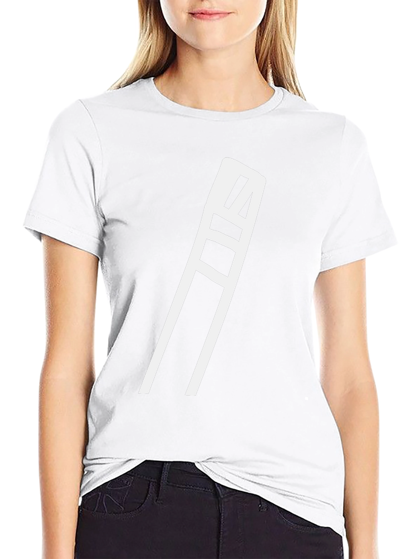 Mens Black Graphic Tee - White Ladder Design