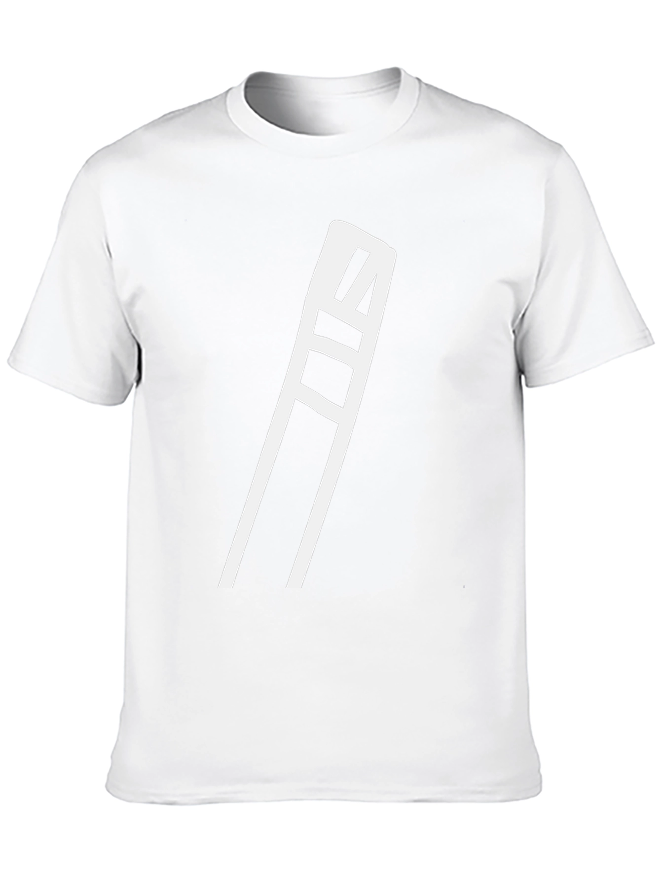 Mens Black Graphic Tee - White Ladder Design