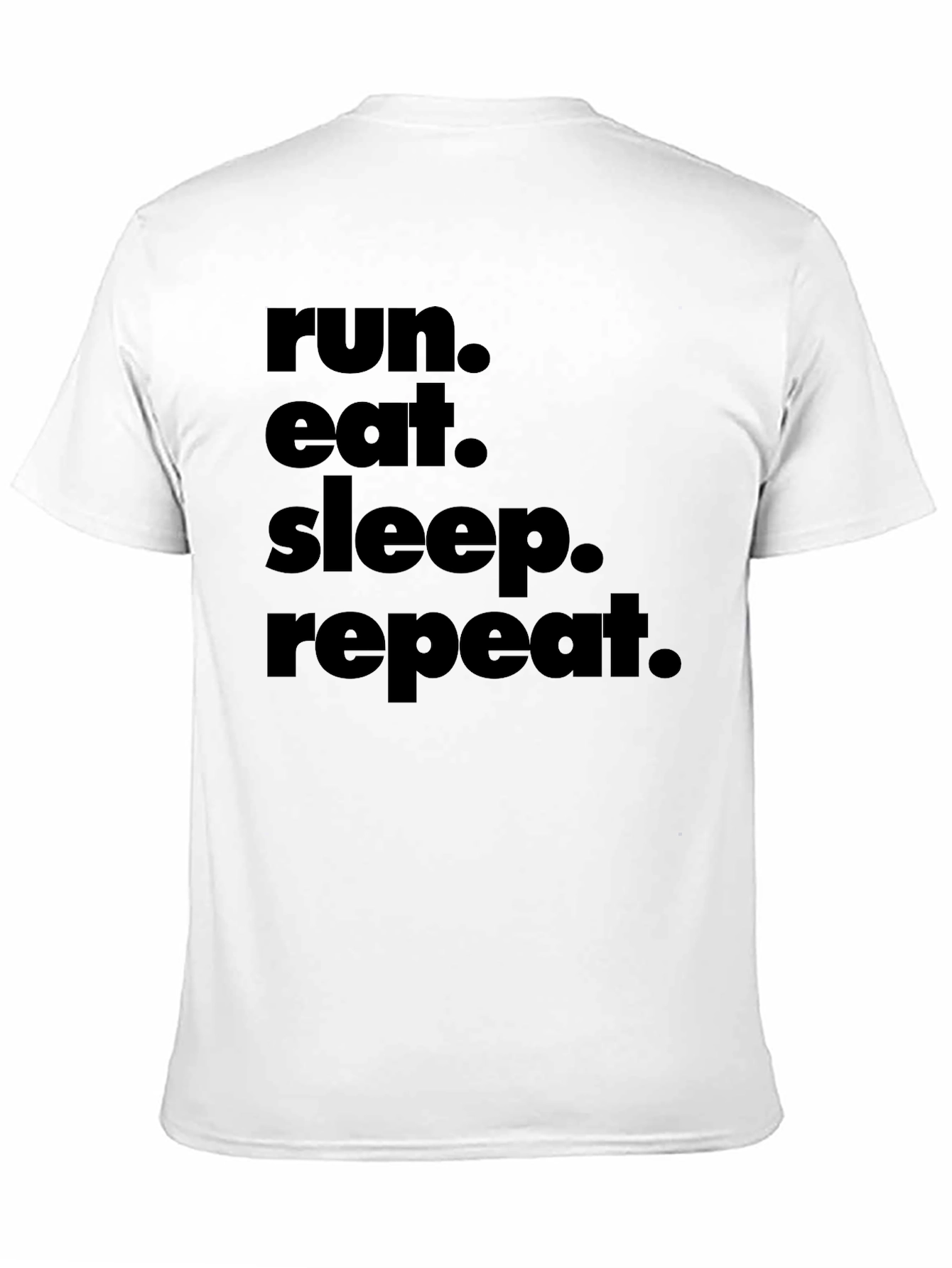 Run Eat Sleep Repeat Graphic Tee - Black