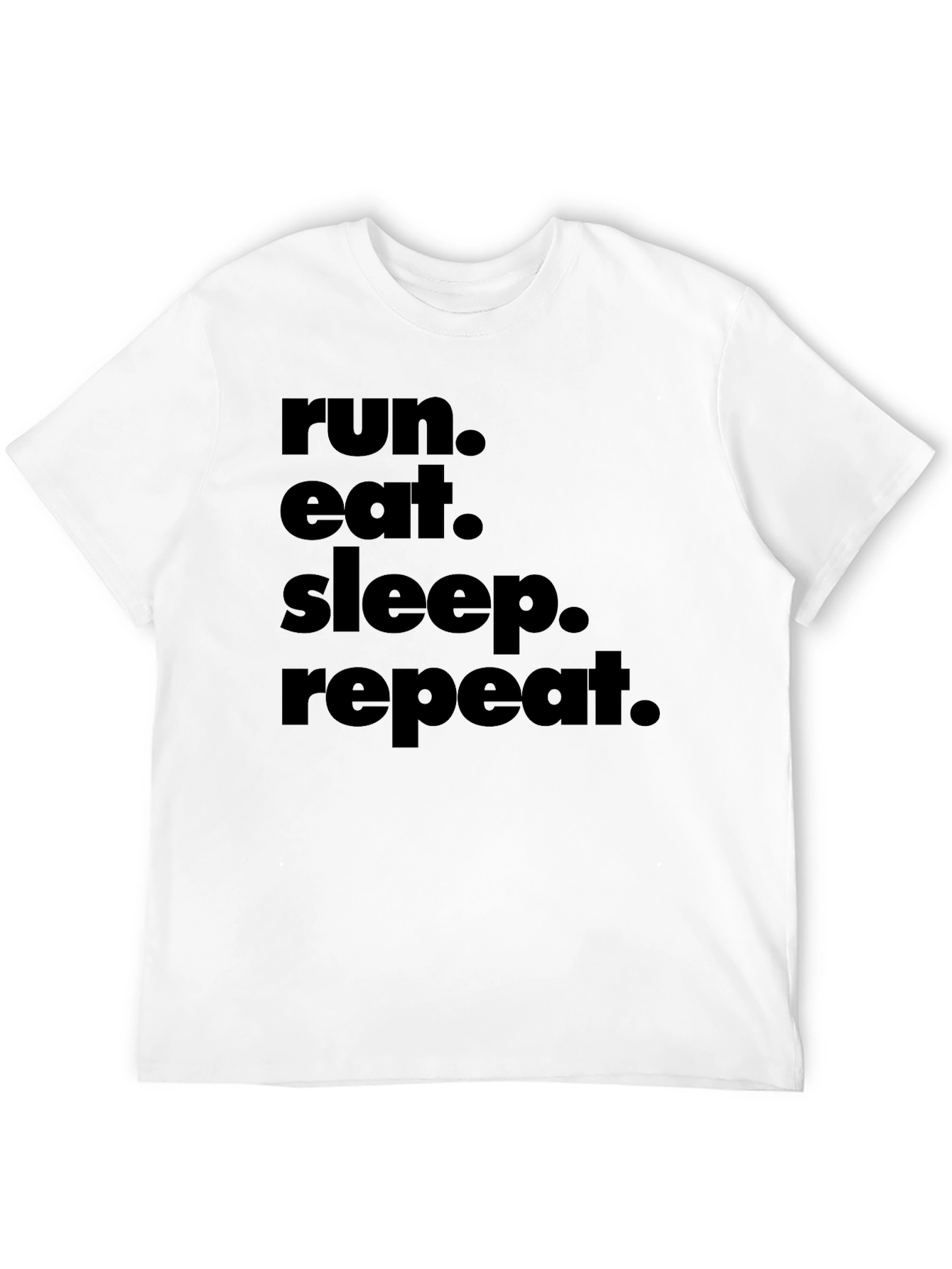 Run Eat Sleep Repeat Graphic Tee - Black