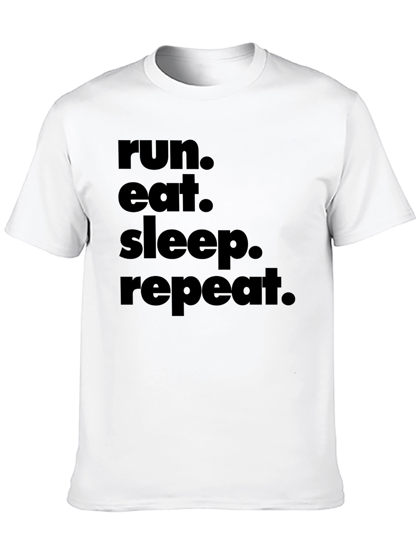 Run Eat Sleep Repeat Graphic Tee - Black