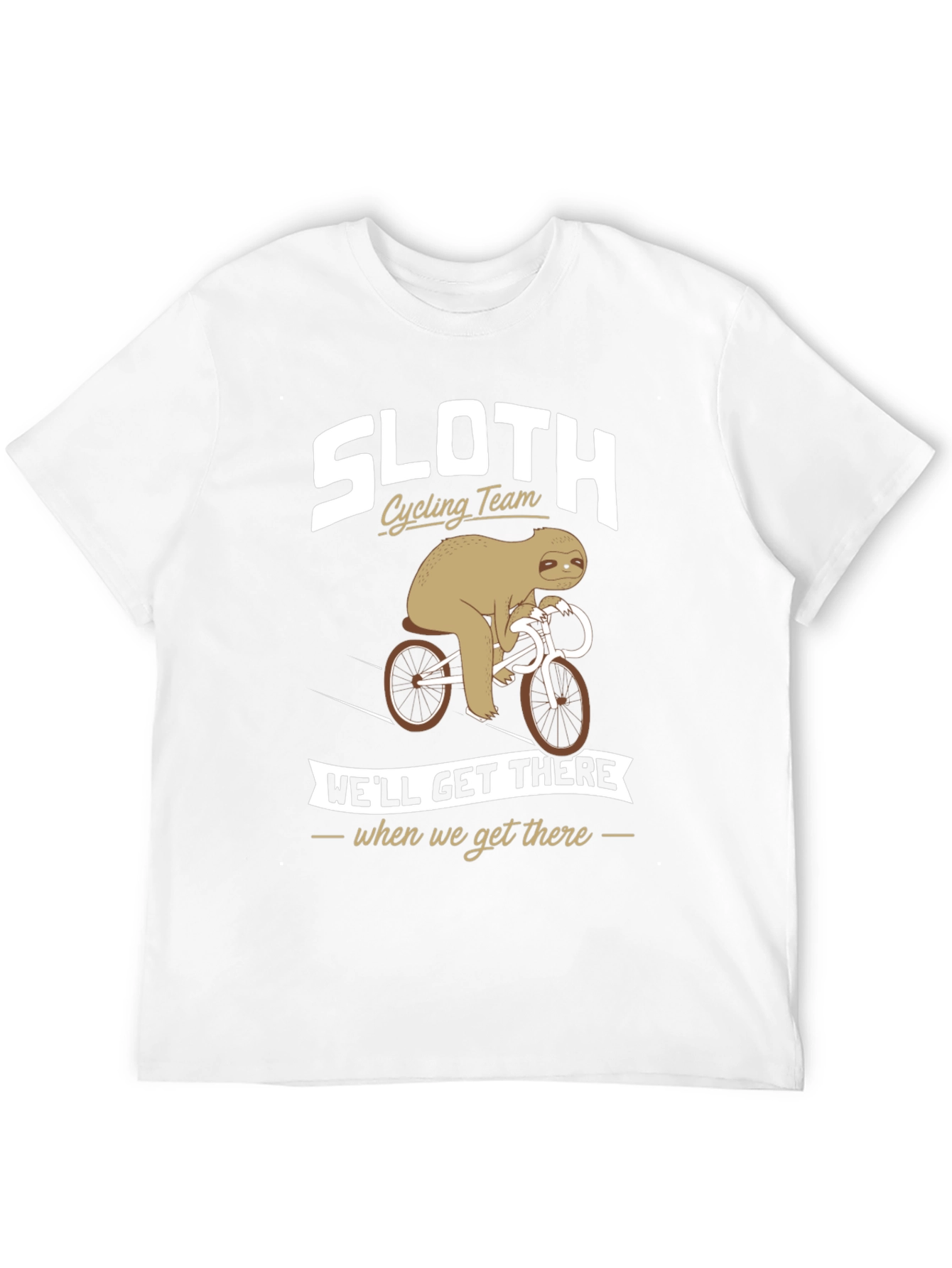 Sloth Cycling Team T-Shirt - Funny Novelty Tee