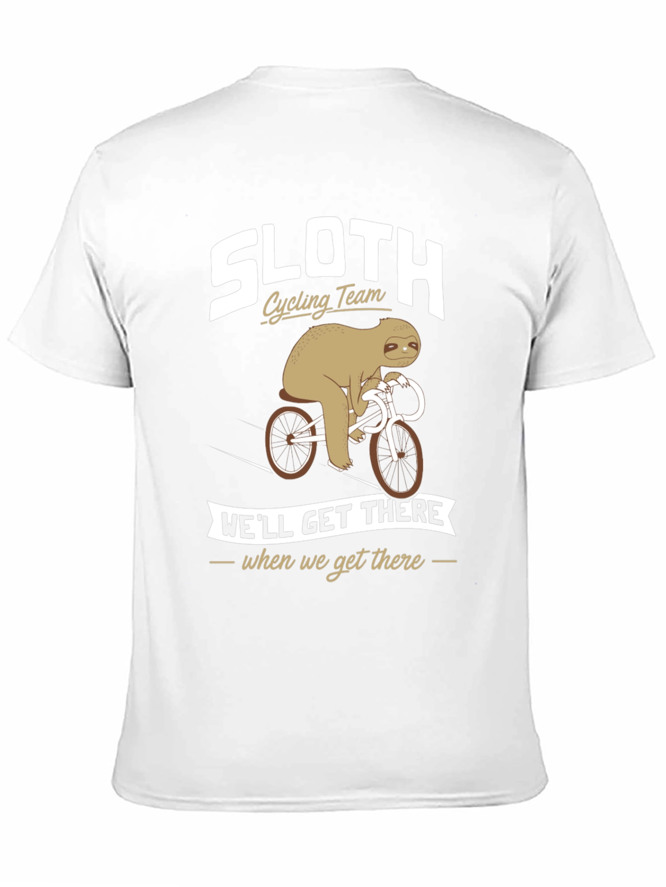 Sloth Cycling Team T-Shirt - Funny Novelty Tee