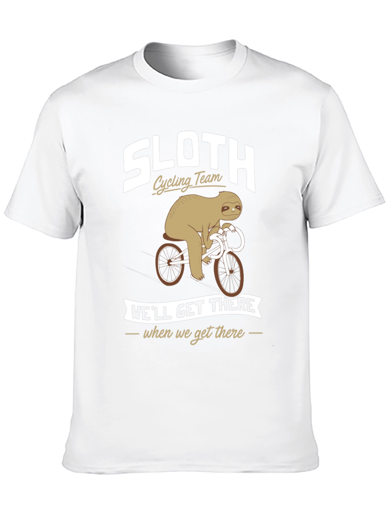 Sloth Cycling Team T-Shirt - Funny Novelty Tee