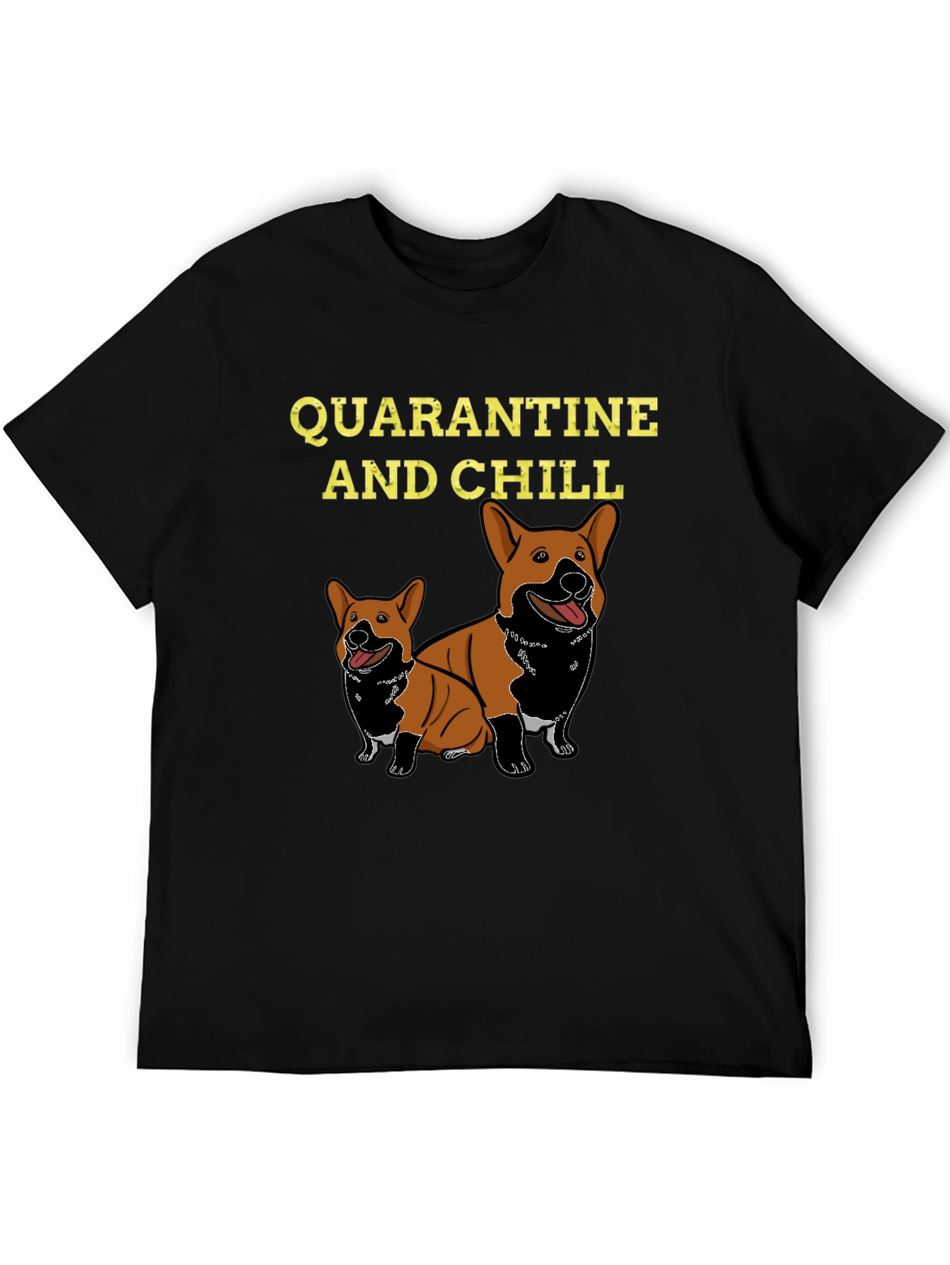 Quarantine and Chill Corgi Graphic Tee