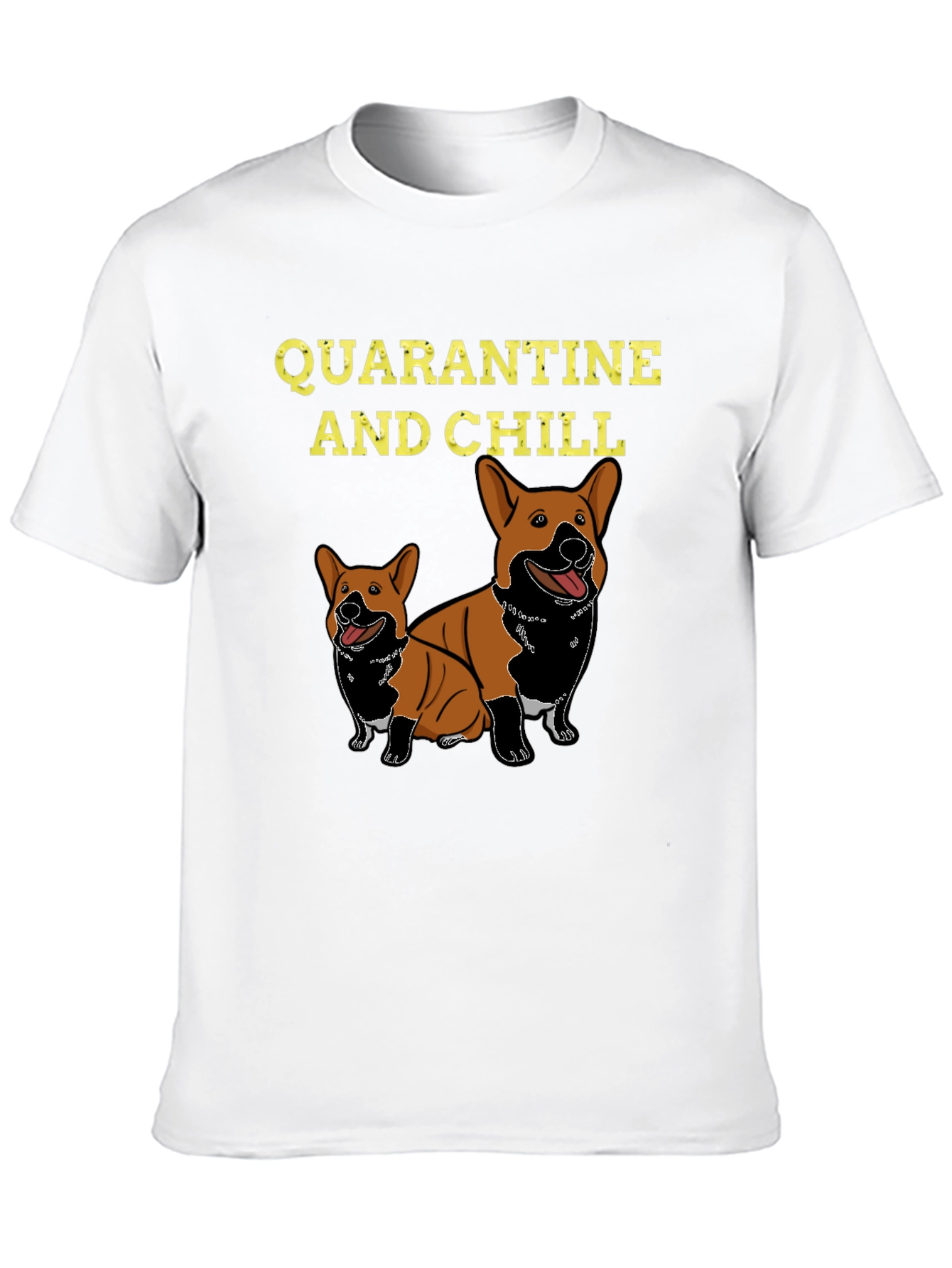 Quarantine and Chill Corgi Graphic Tee