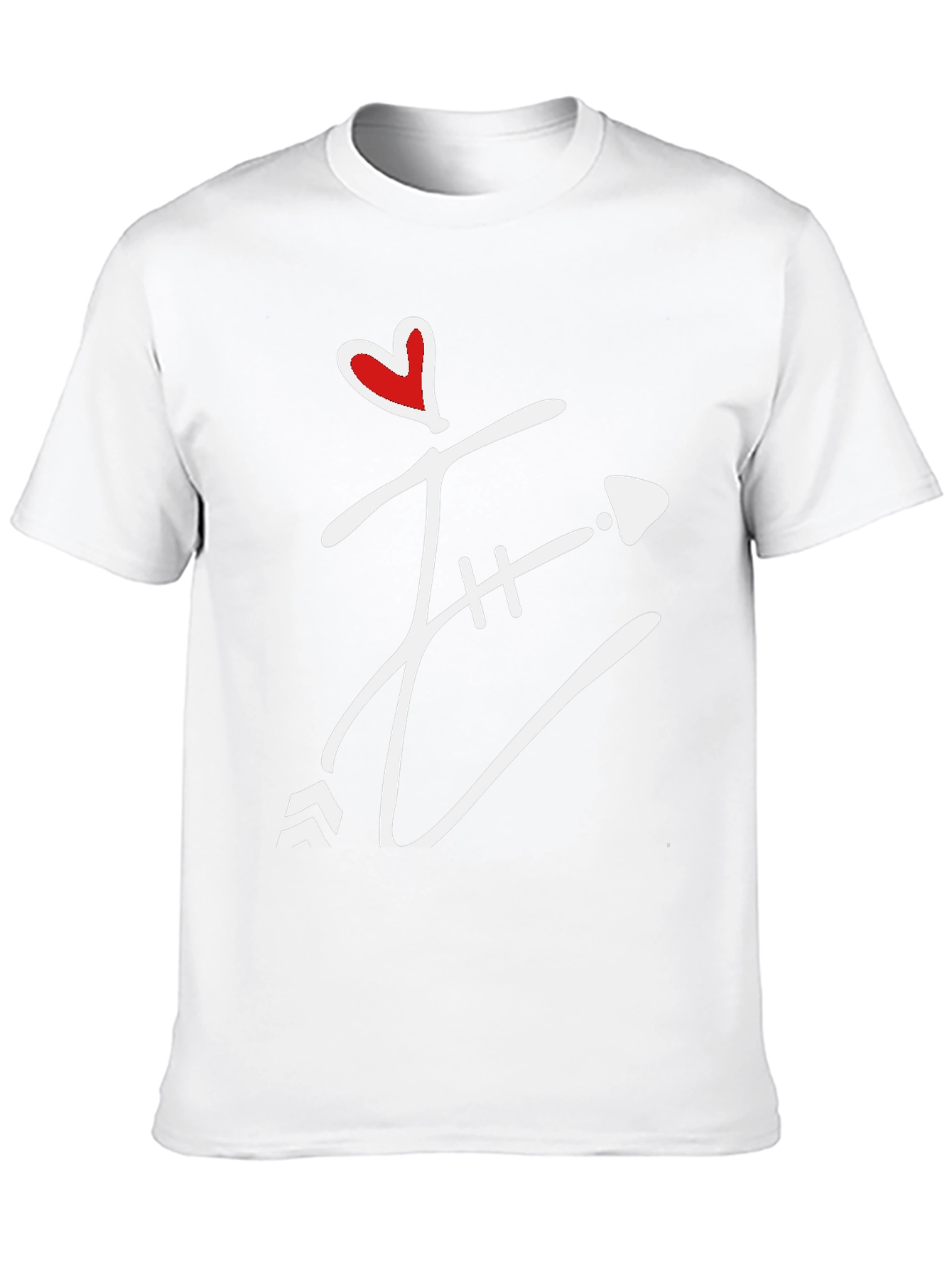 Heart Arrow Graphic Tee - Mens Black T-Shirt