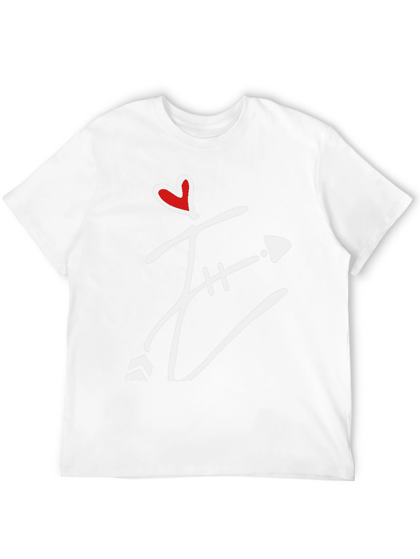 Heart Arrow Graphic Tee - Mens Black T-Shirt