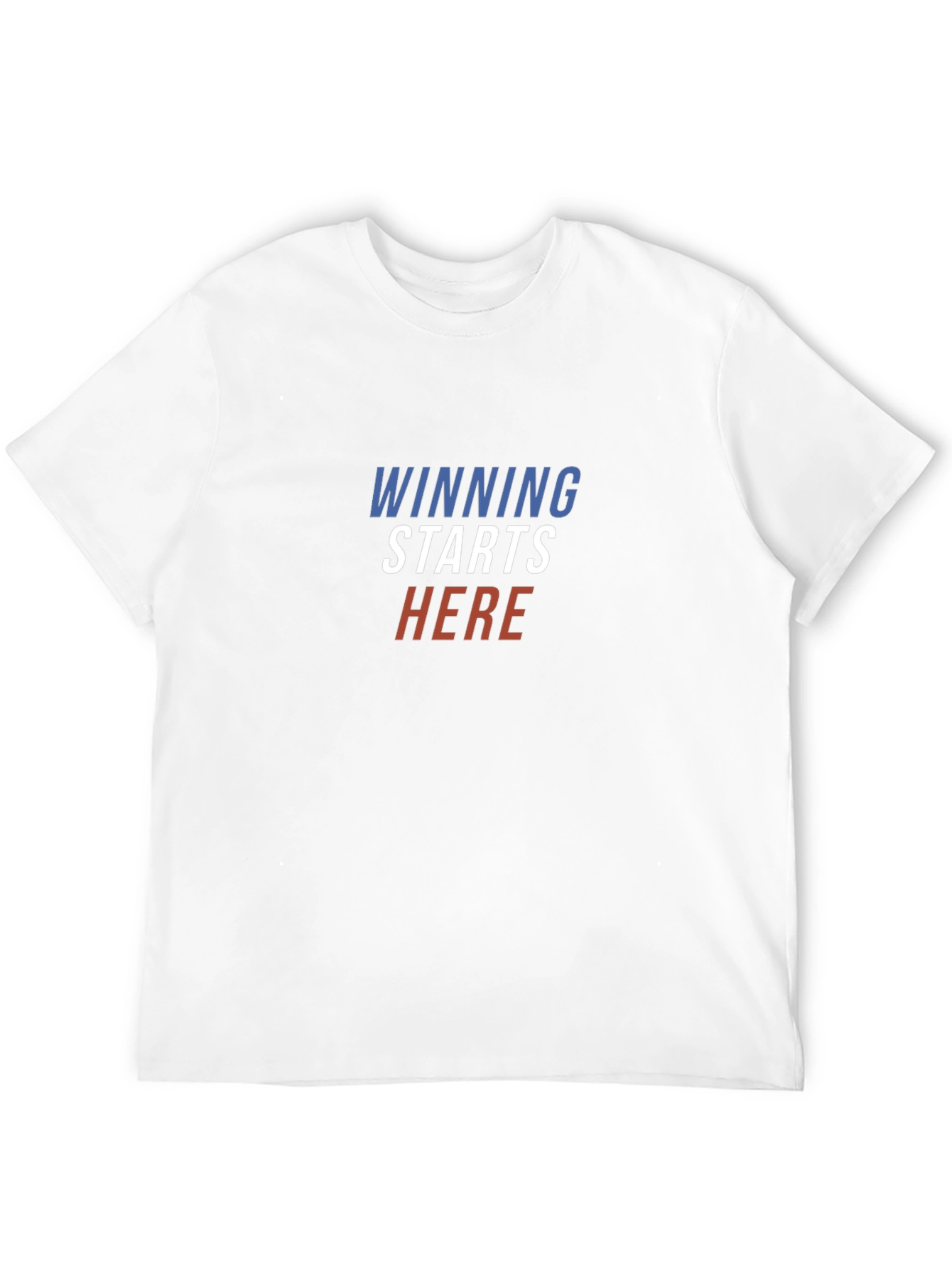 Winning Starts Here Black Graphic T-Shirt