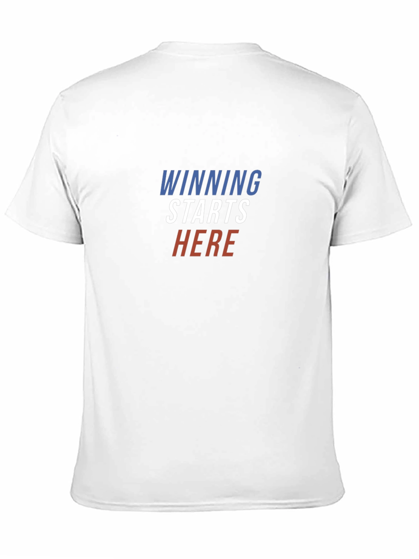 Winning Starts Here Black Graphic T-Shirt