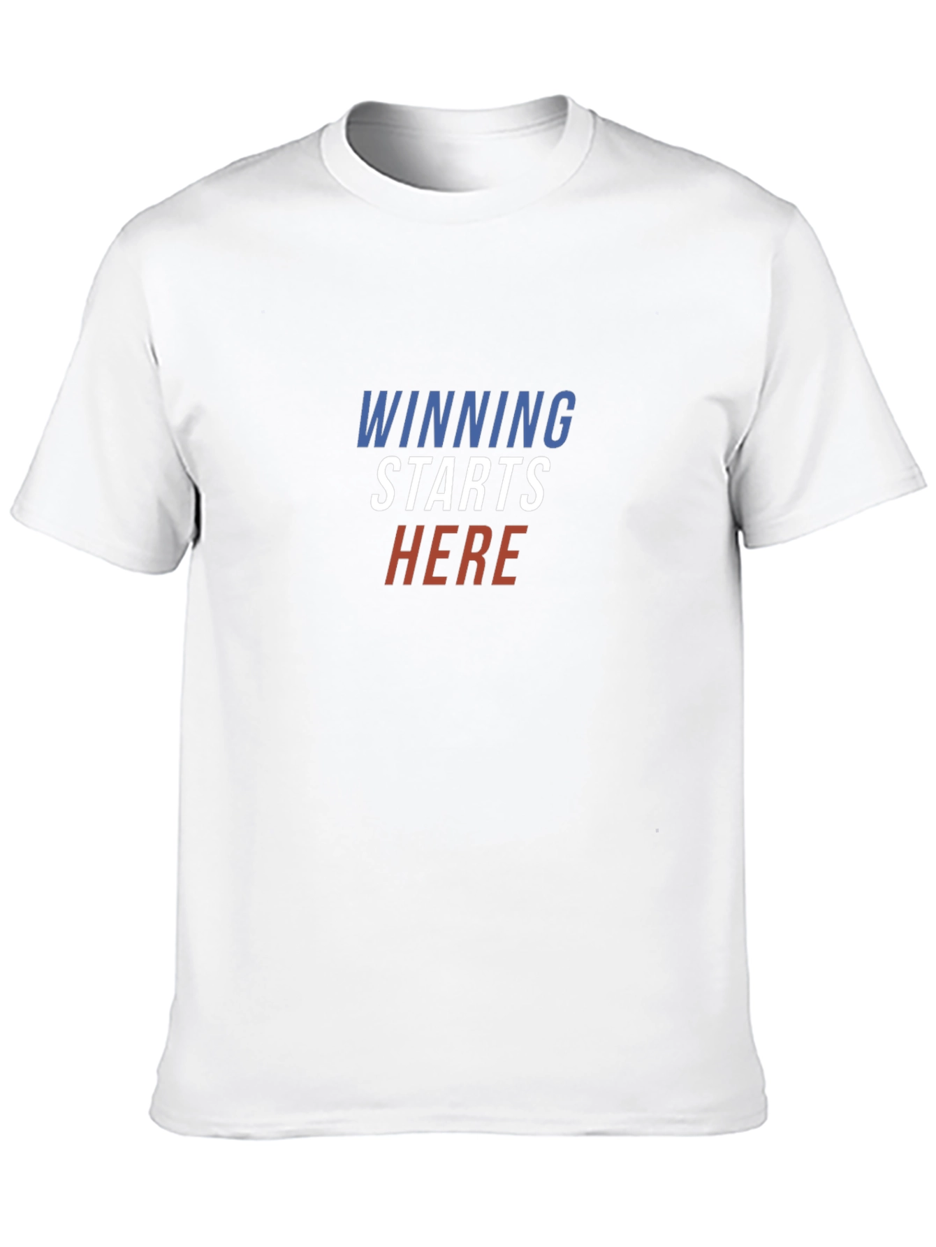 Winning Starts Here Black Graphic T-Shirt