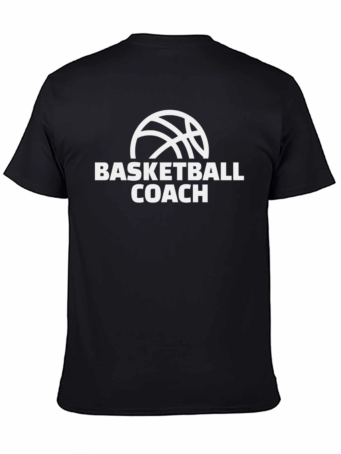Basketball Coach T-Shirt - Black Cotton Tee