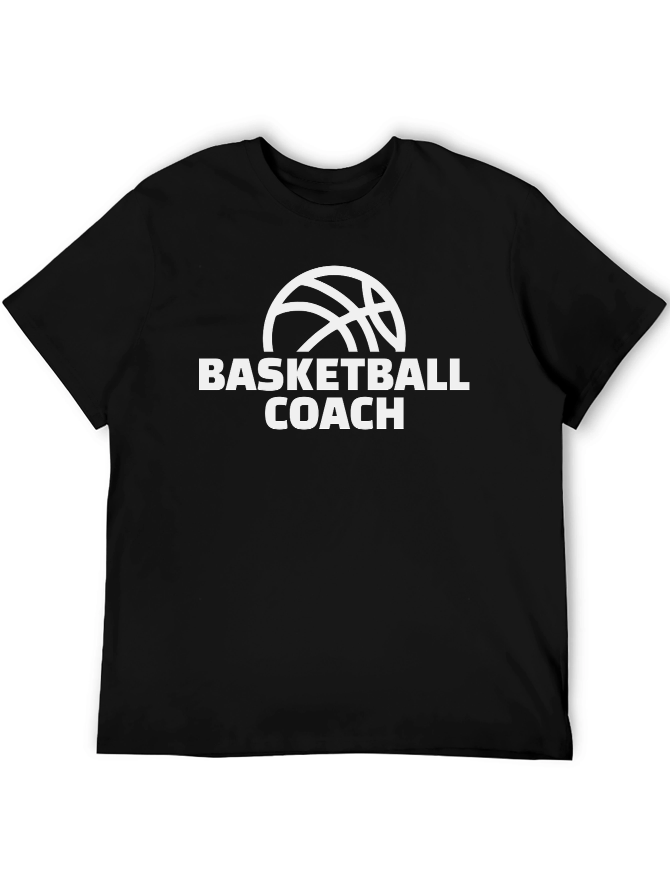 Basketball Coach T-Shirt - Black Cotton Tee