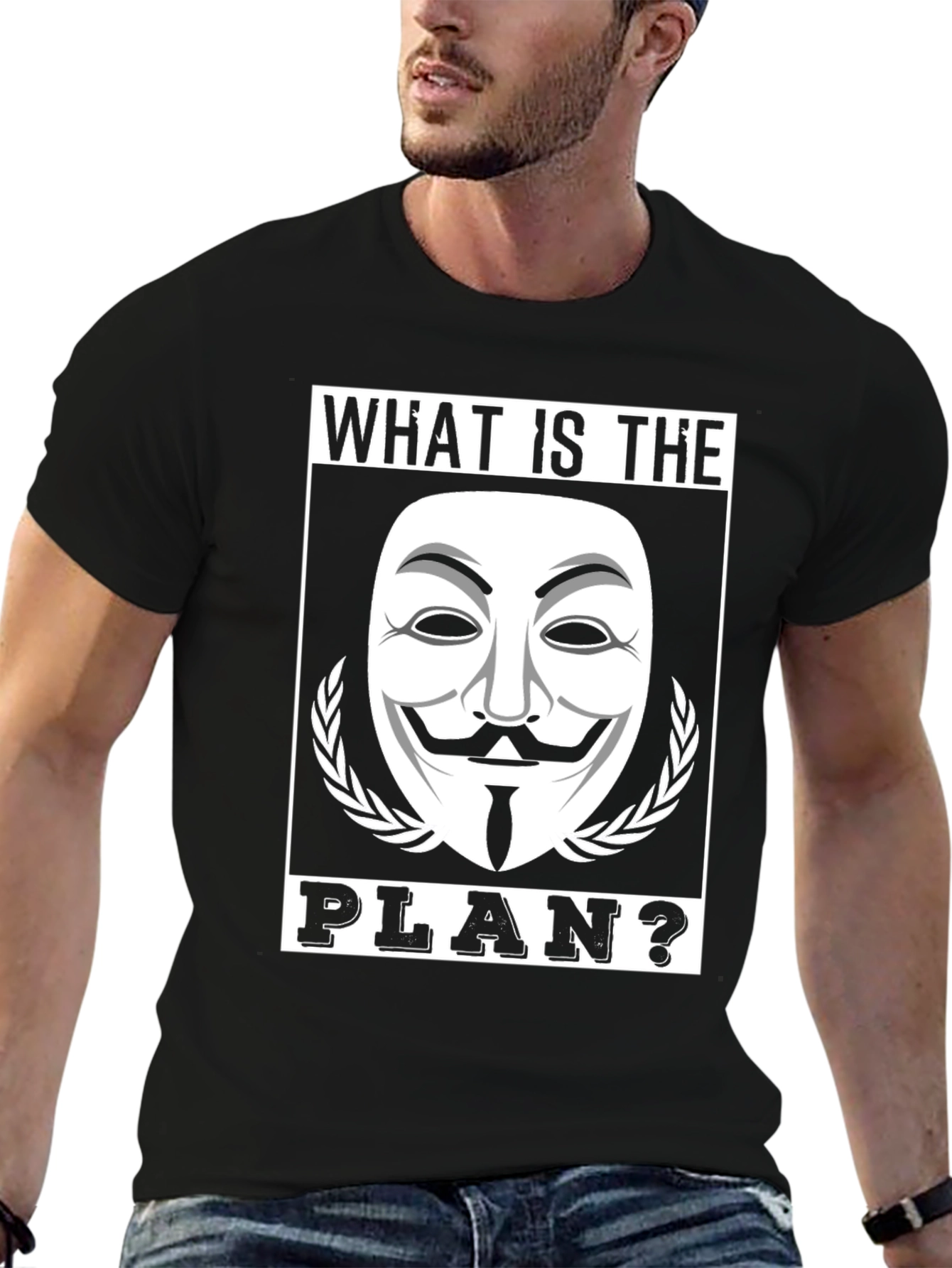 What is the Plan? Graphic Tee - Black