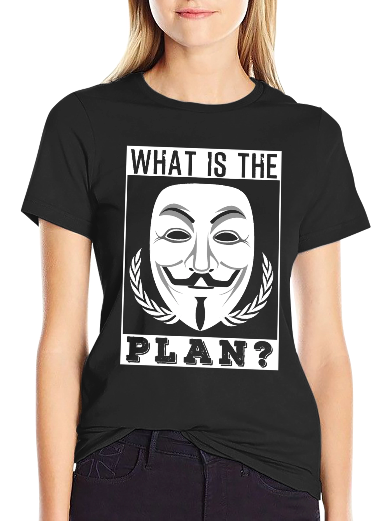 What is the Plan? Graphic Tee - Black