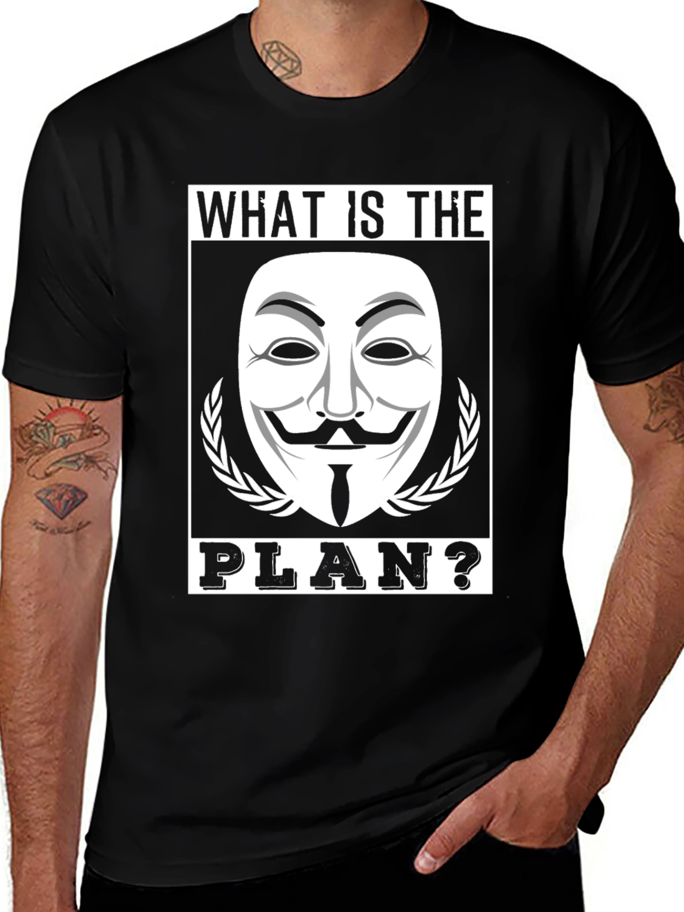 What is the Plan? Graphic Tee - Black