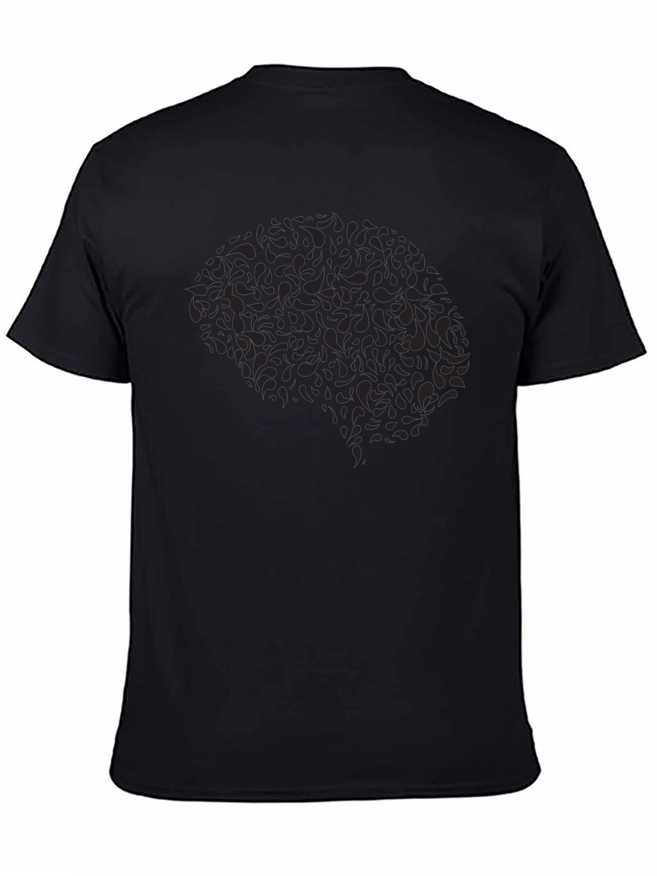 Abstract Brain Tee - Black Graphic T-Shirt