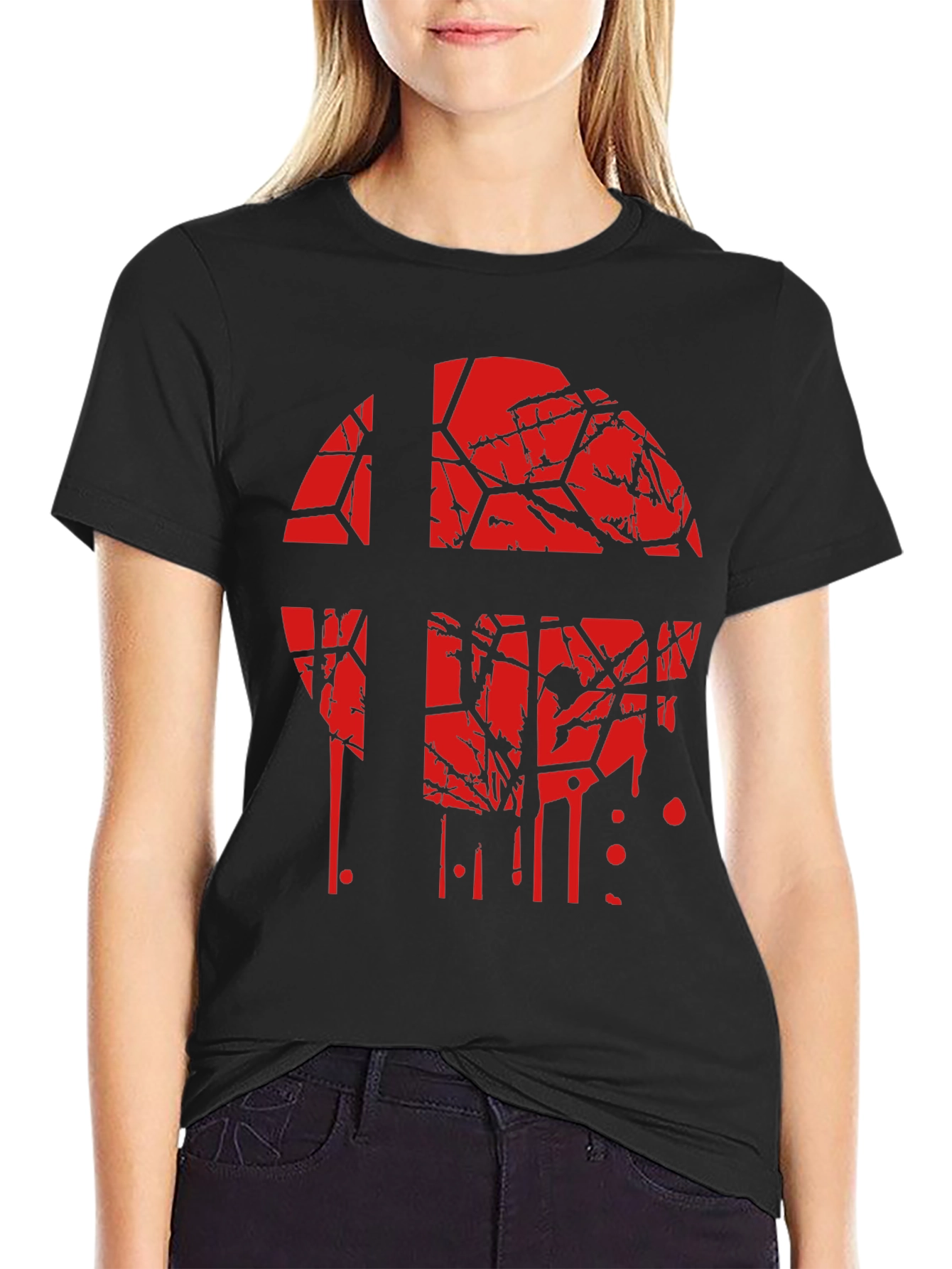 Smash Bros Shattered Logo Black T-Shirt