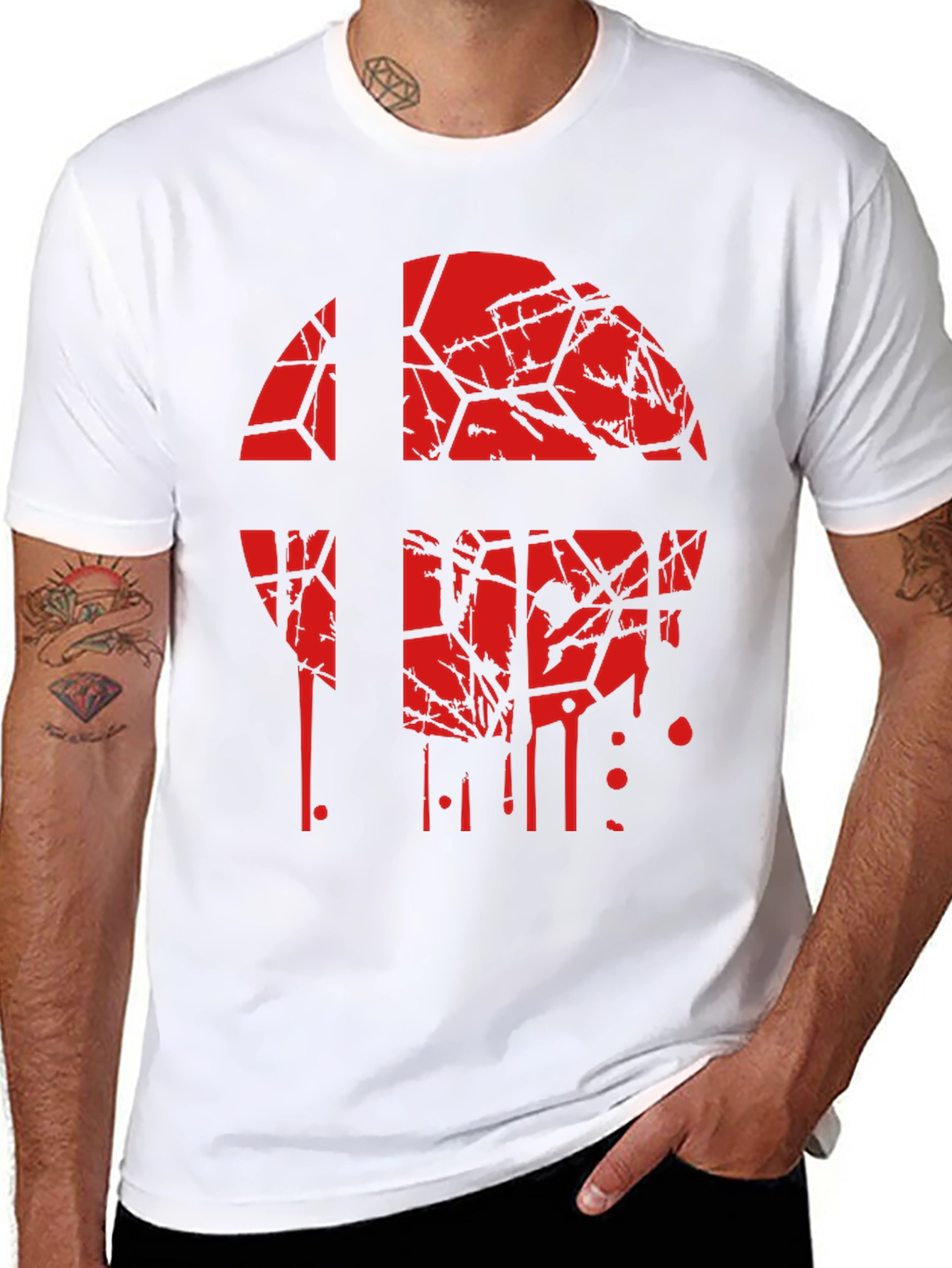 Smash Bros Shattered Logo Black T-Shirt