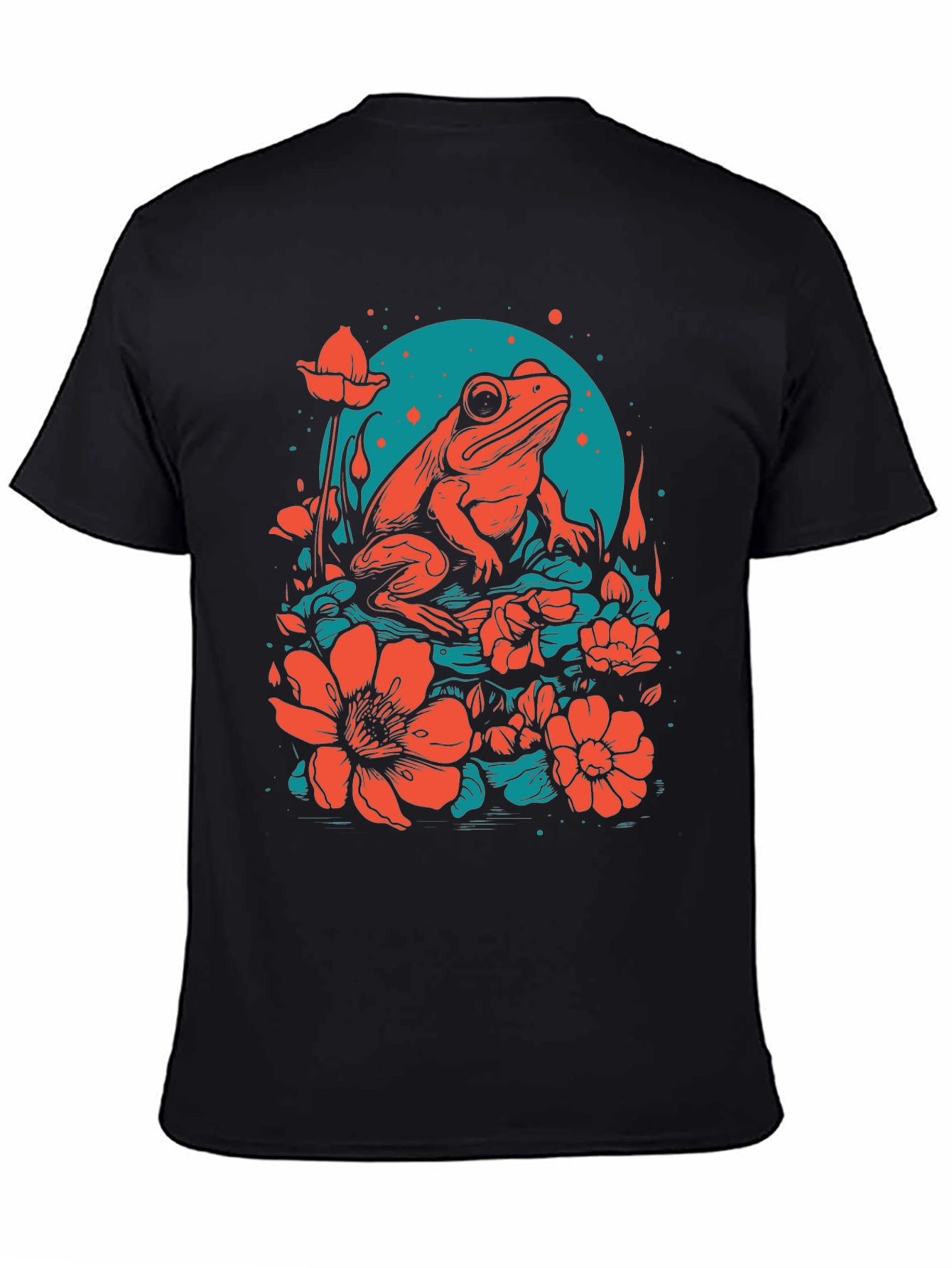 Frog & Flower Graphic Tee - Unique Design