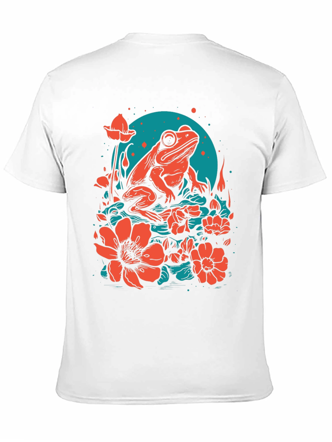 Frog & Flower Graphic Tee - Unique Design