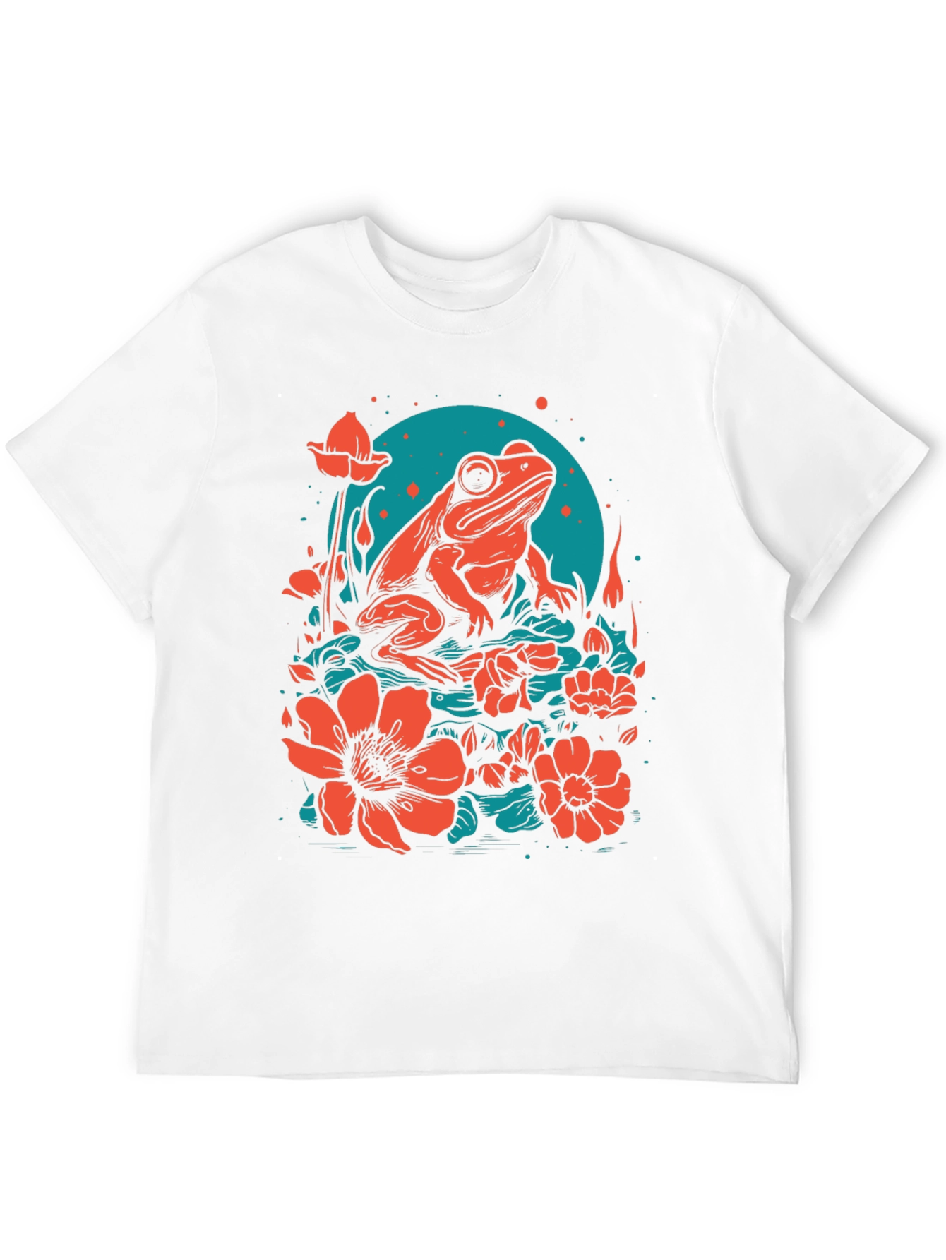 Frog & Flower Graphic Tee - Unique Design