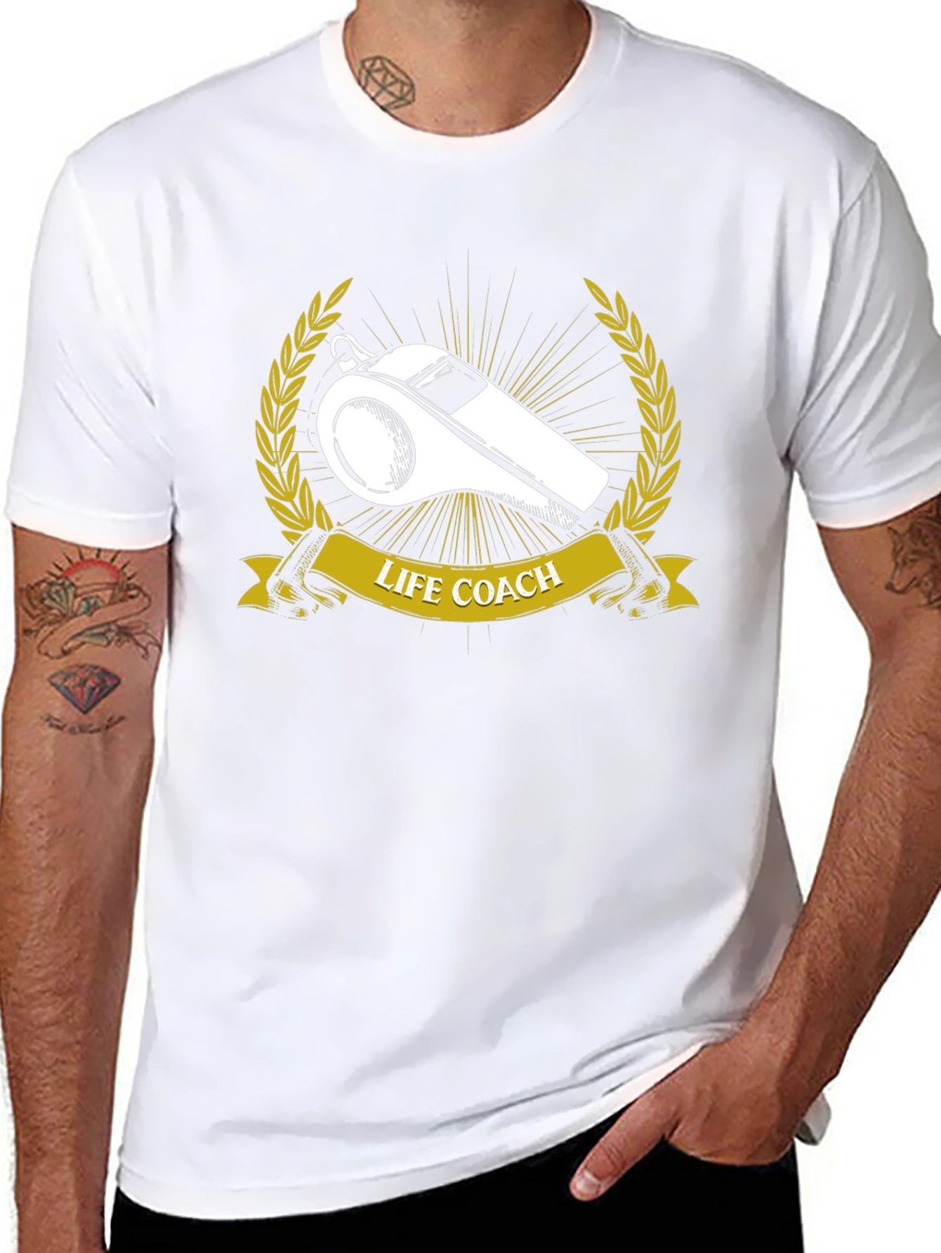 Life Coach Whistle Graphic T-Shirt