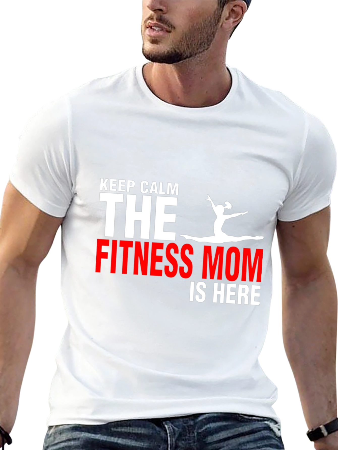 Fitness Mom T-Shirt - Keep Calm Gym Motivation
