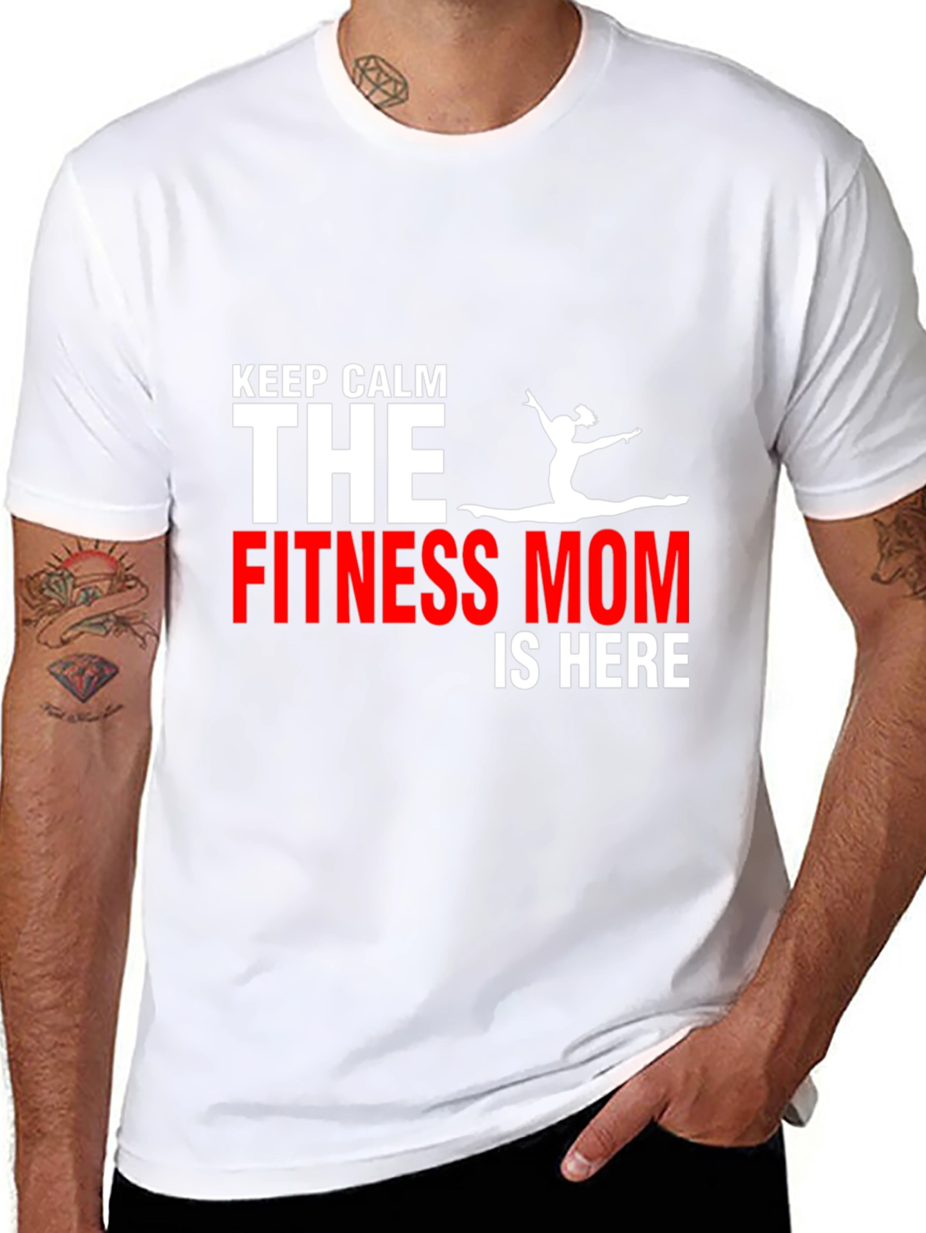 Fitness Mom T-Shirt - Keep Calm Gym Motivation
